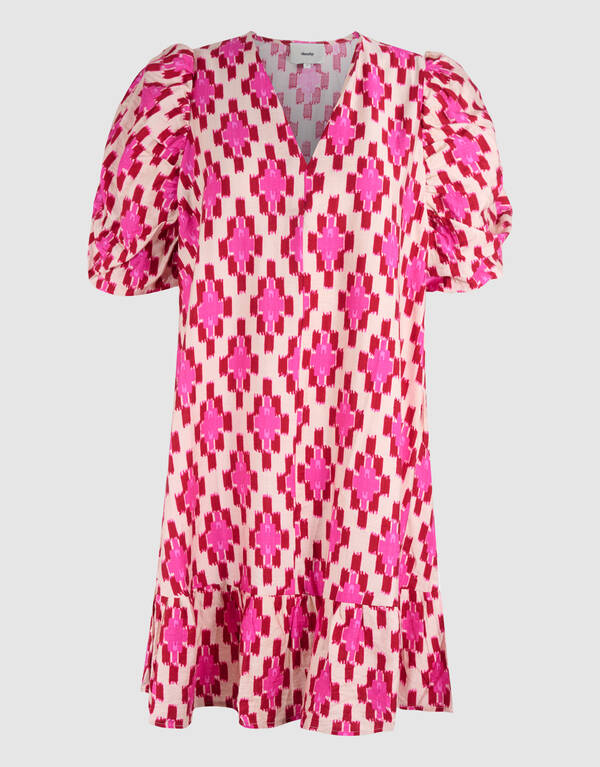 Bedruckte Puffy Mini Dress Pink SHOEBY WOMEN