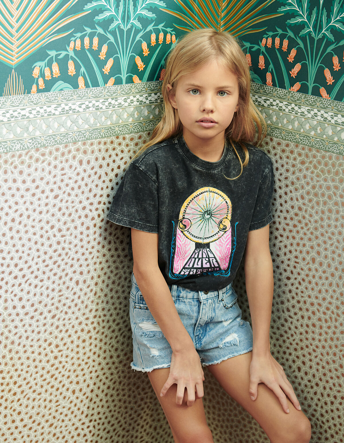 Destroyed Denim Short Blau SHOEBY GIRLS