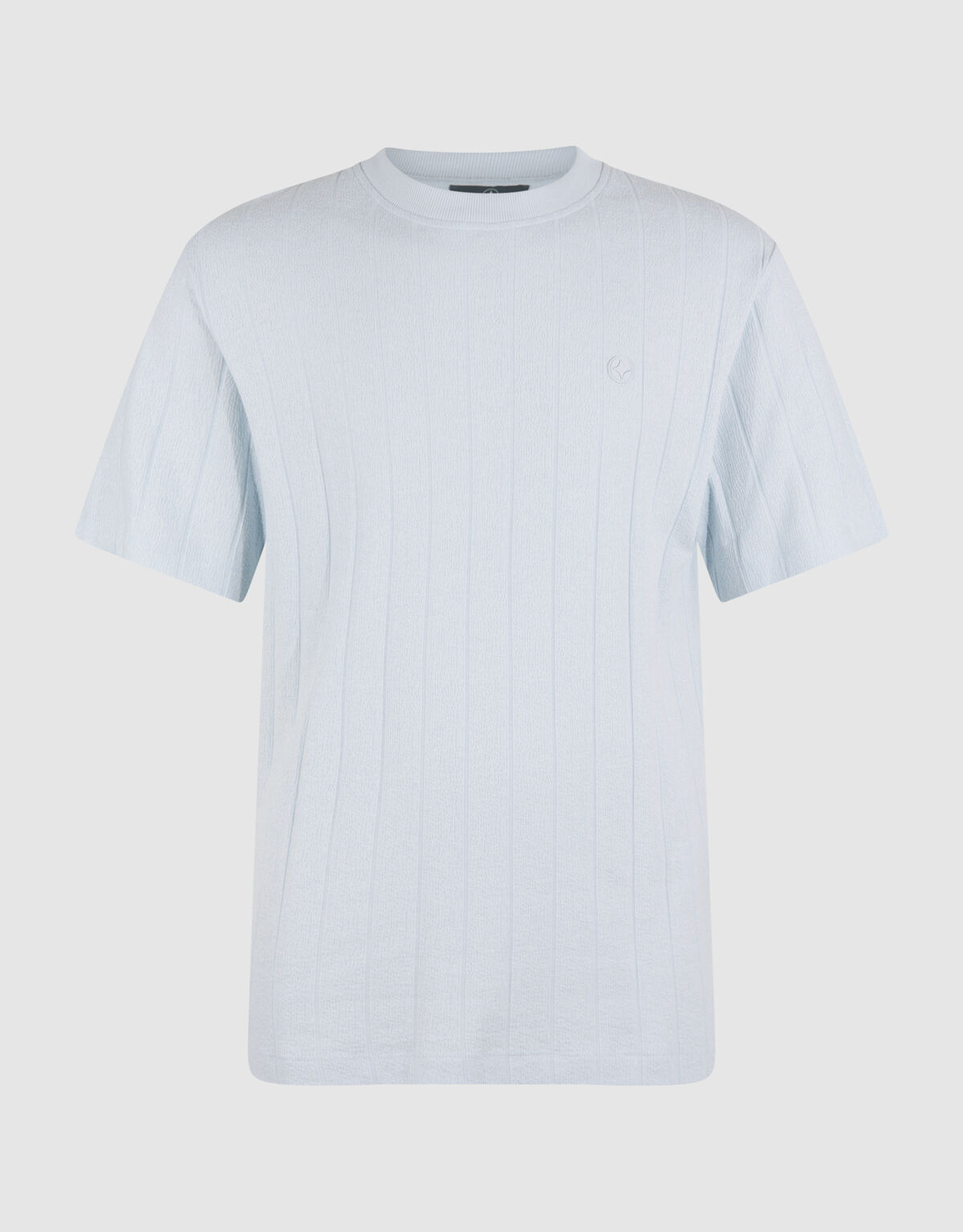 Struktur Stripe Artwork T-Shirt Hellblau SHOEBY MEN