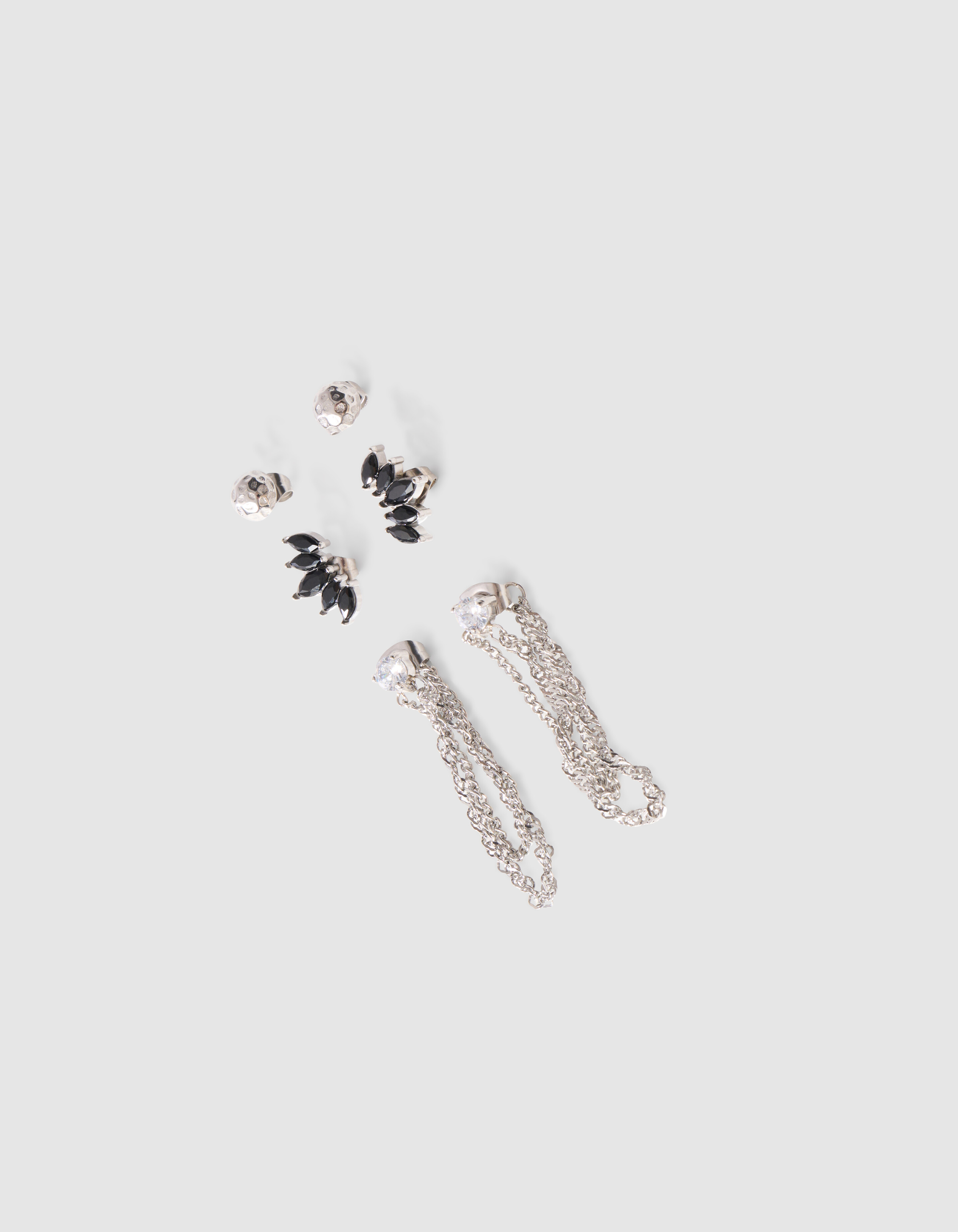Stud Oorbellen Set Zilver SHOEBY ACCESSOIRES