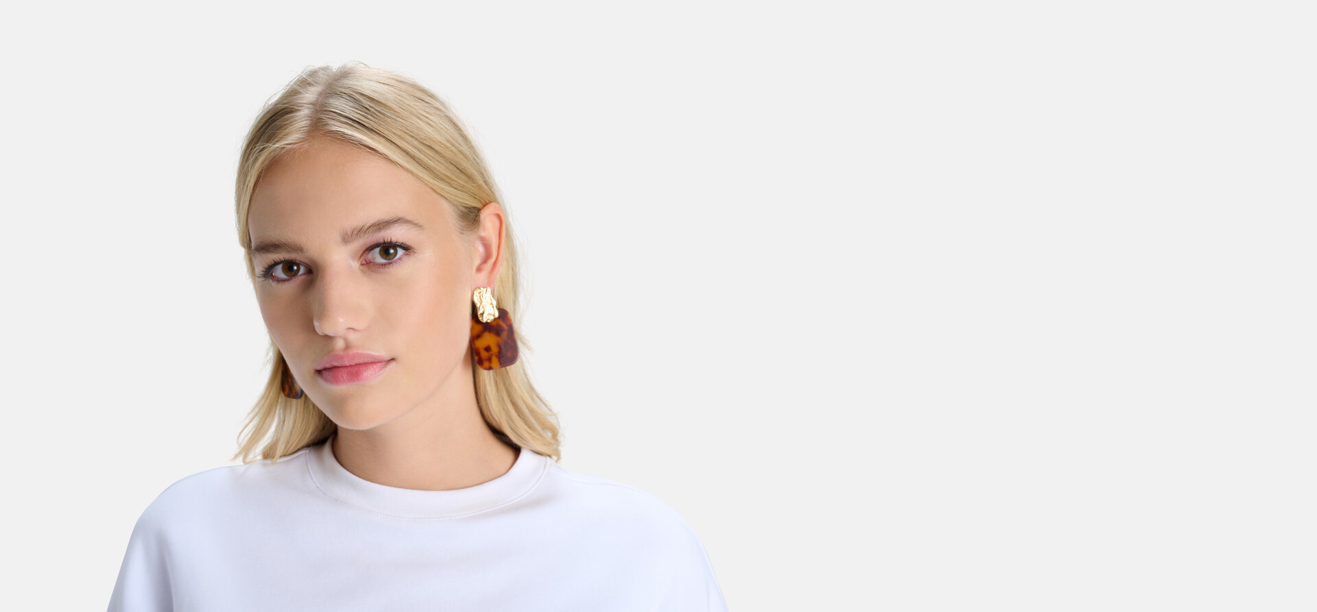 Braune Ohrringe mit Marmordruck SHOEBY ACCESSOIRES