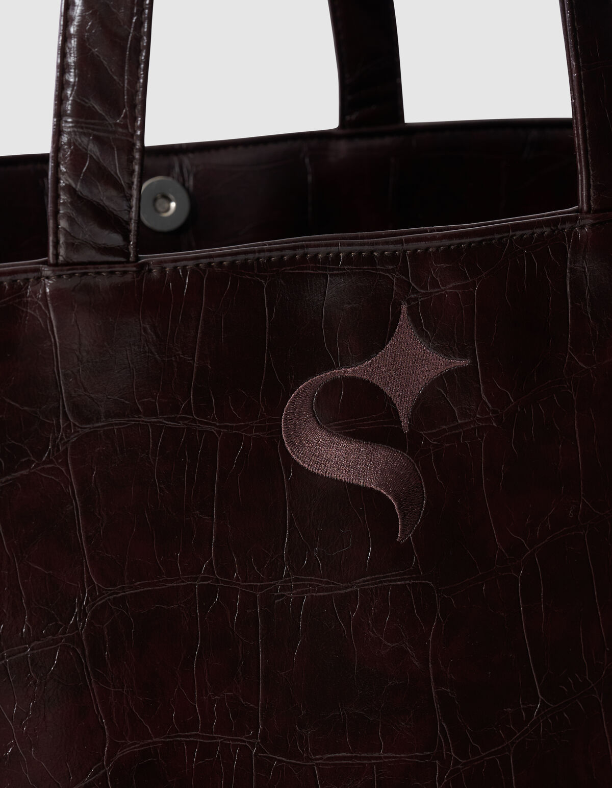 Croco Logo Shopper Schwarz SHOEBY ACCESSOIRES