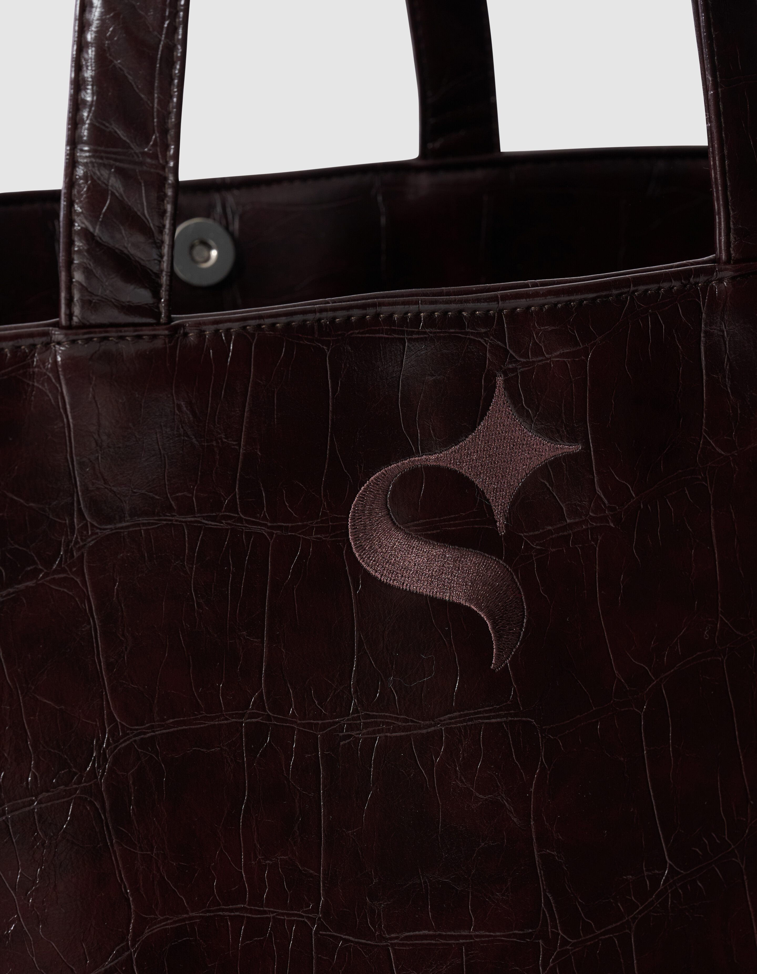 Croco Logo Shopper Schwarz SHOEBY ACCESSOIRES