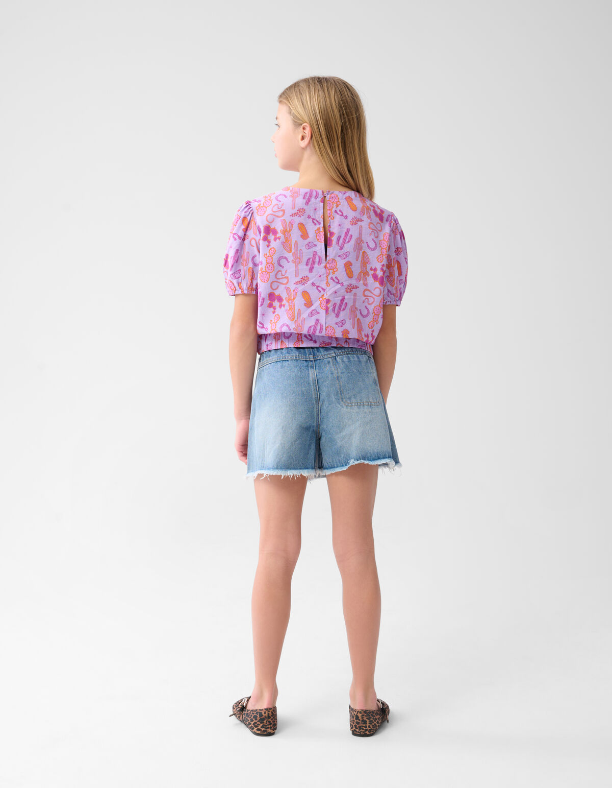 Bedrucktes Puff-Top Hellviolett SHOEBY GIRLS