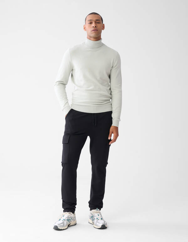 Tricot Cargo Broek Zwart SHOEBY MEN