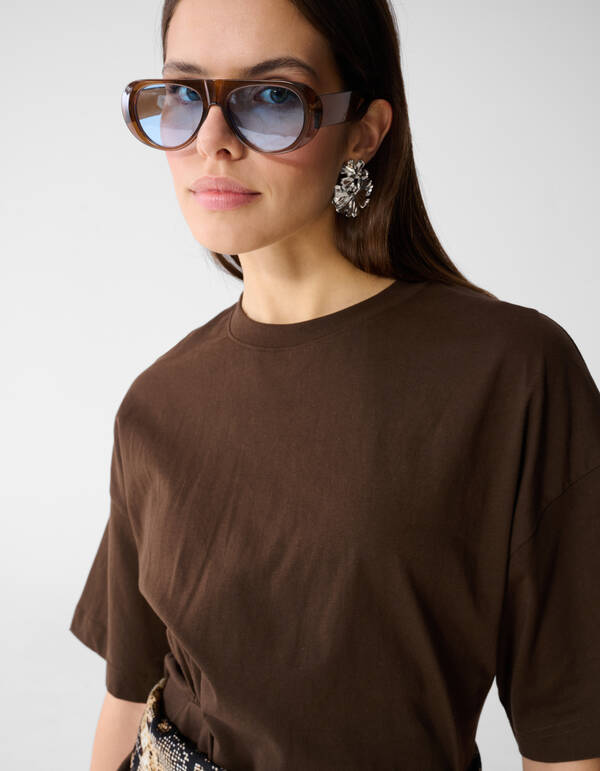 Knoten-T-Shirt Braun SHOEBY WOMEN