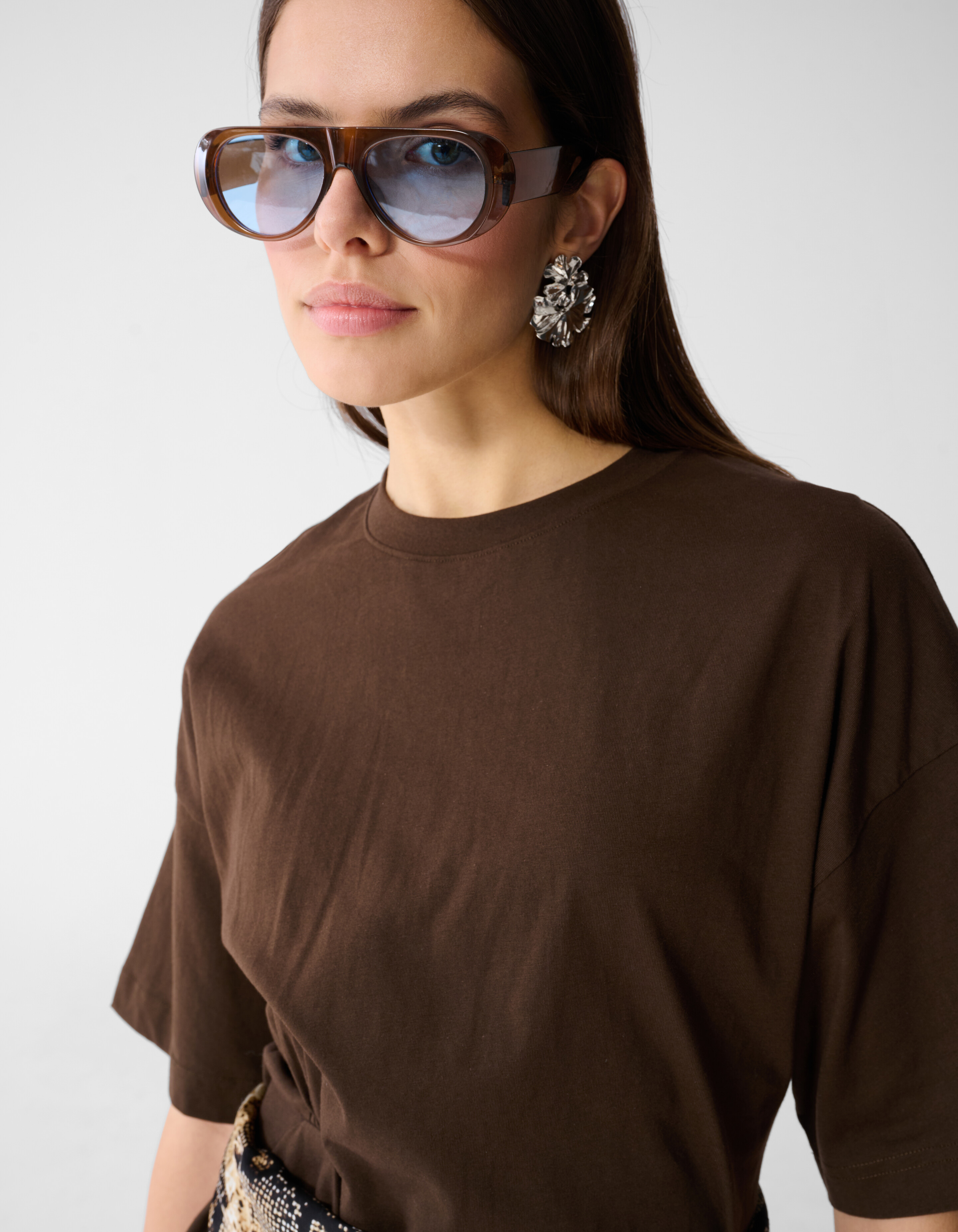 Knoten-T-Shirt Braun SHOEBY WOMEN