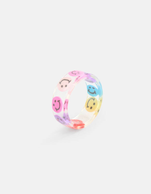 Smiley Ring Roze SHOEBY ACCESSOIRES
