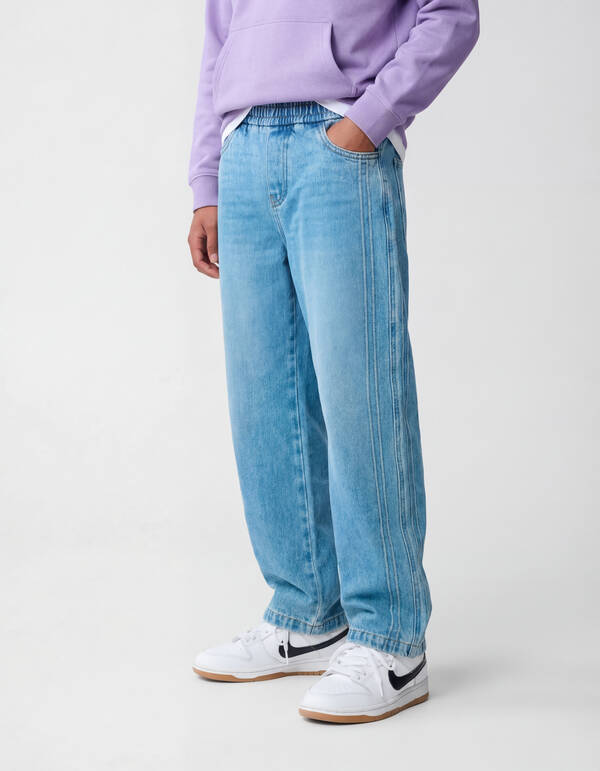 Sportliche Baggy-Fit-Jeans, mittelgrau SHOEBY BOYS