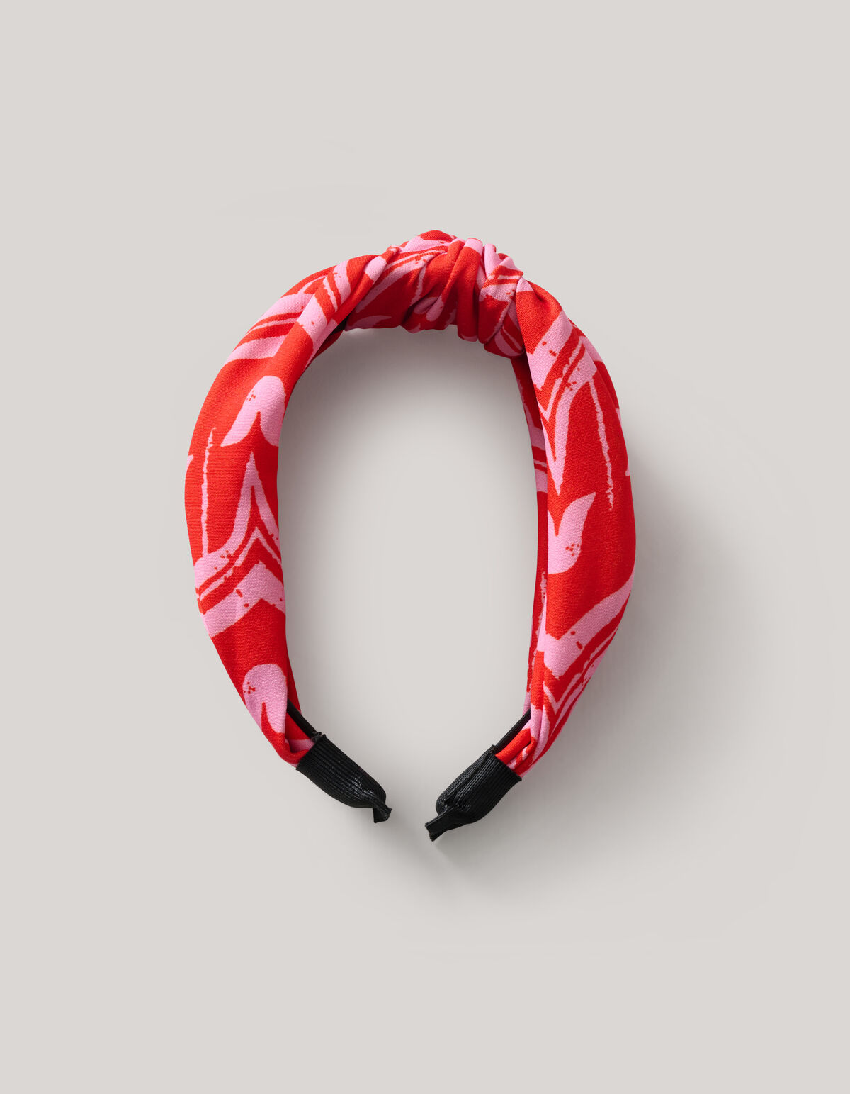 Printed Knotted Haarband Roze SHOEBY ACCESSOIRES