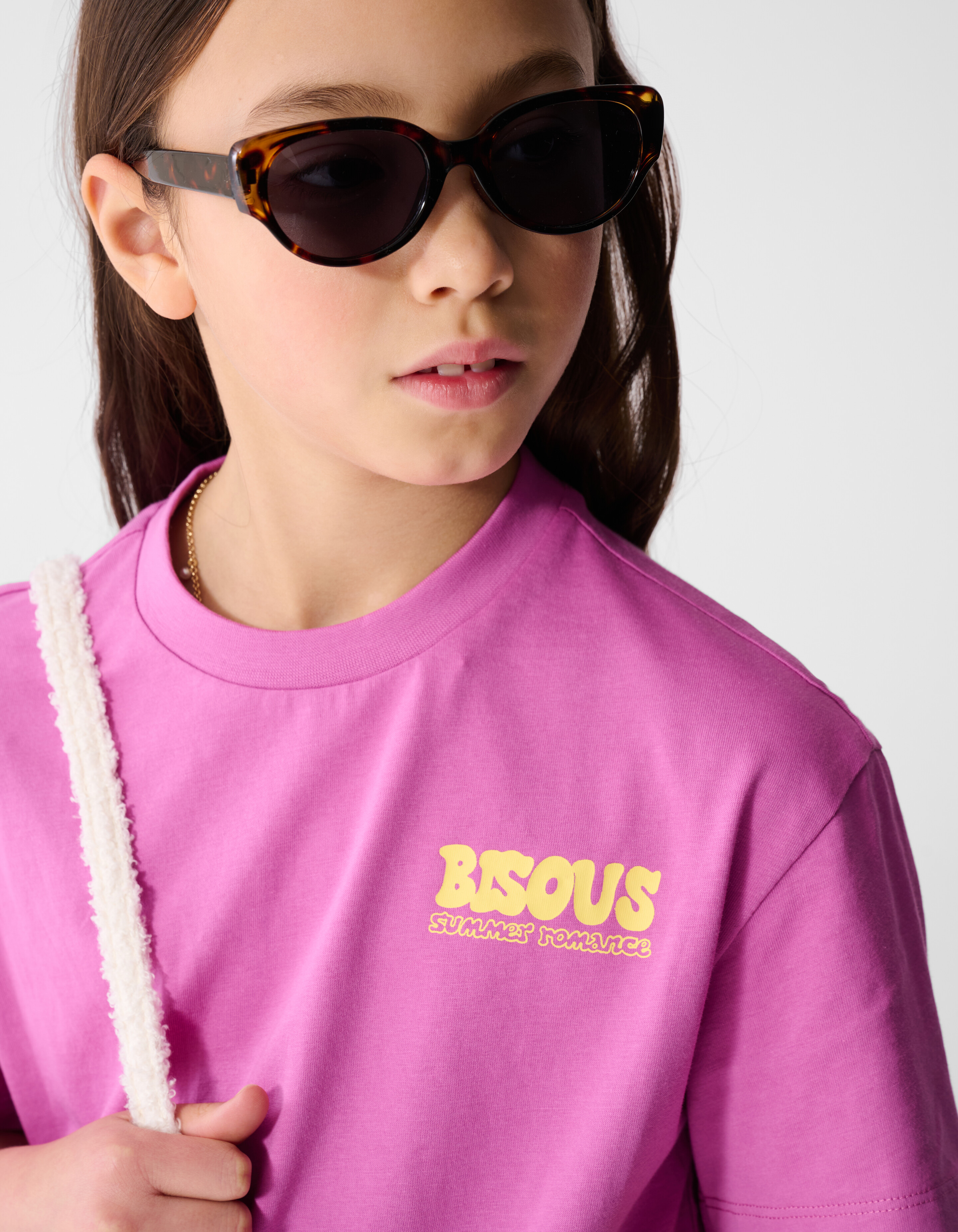 Bisous Artwork T-Shirt Lila SHOEBY GIRLS