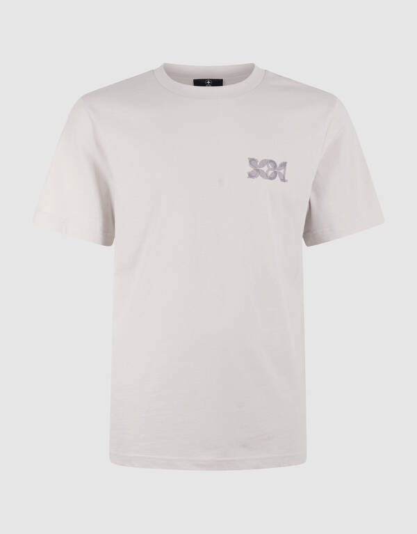Stripe Mix T-Shirt Gebrochen Wei&szlig; SHOEBY MEN
