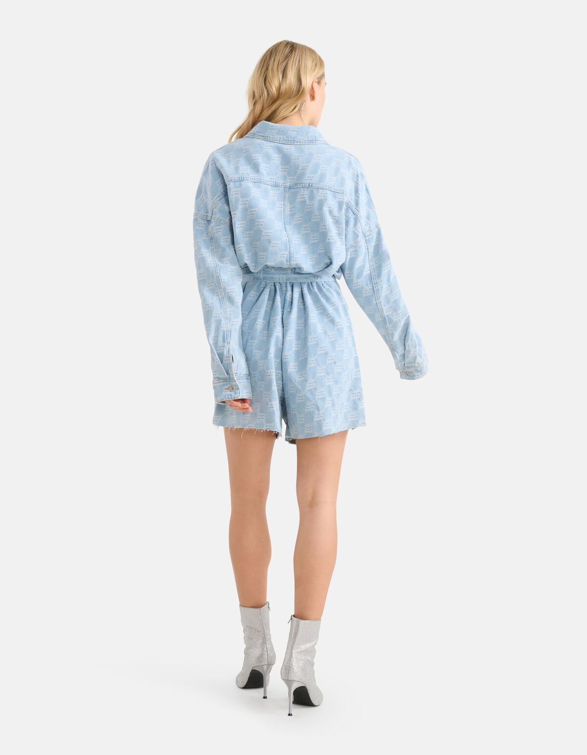 Denim Playsuit Bleached By Monica SHOEBY WOMEN