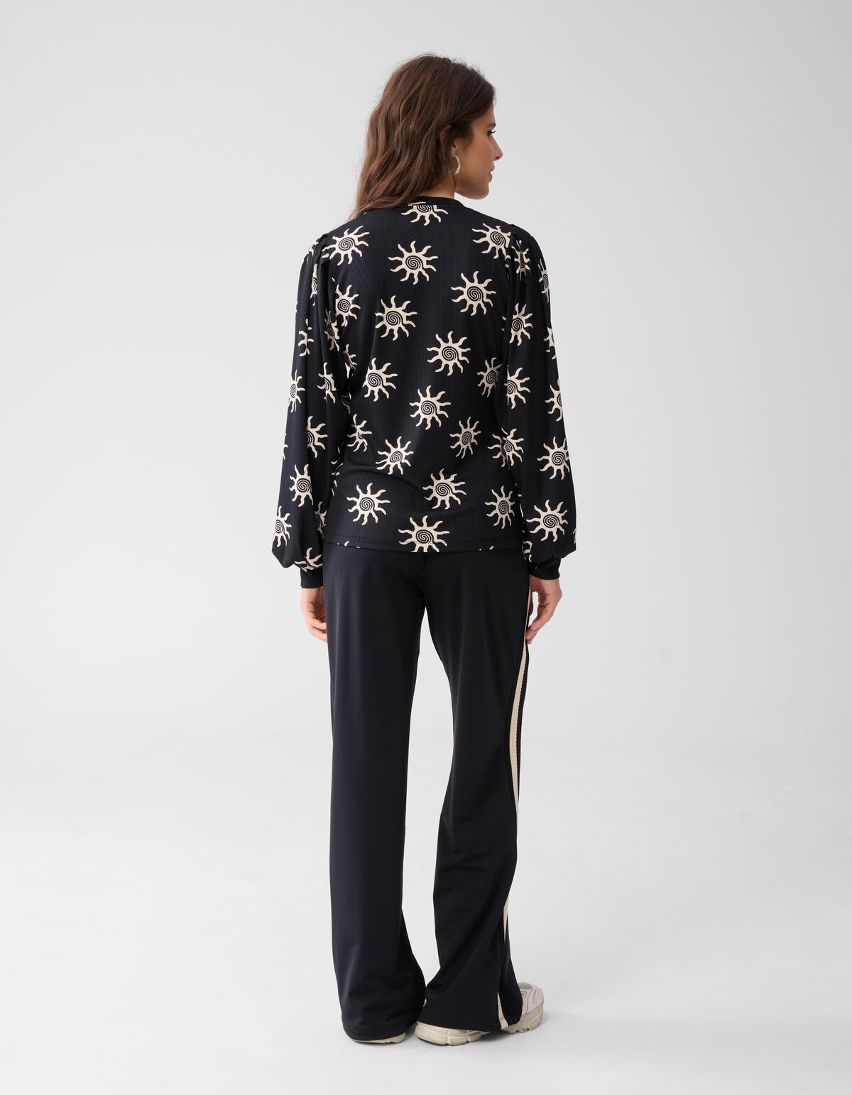 Rippen-Jersey-Top Schwarz SHOEBY WOMEN