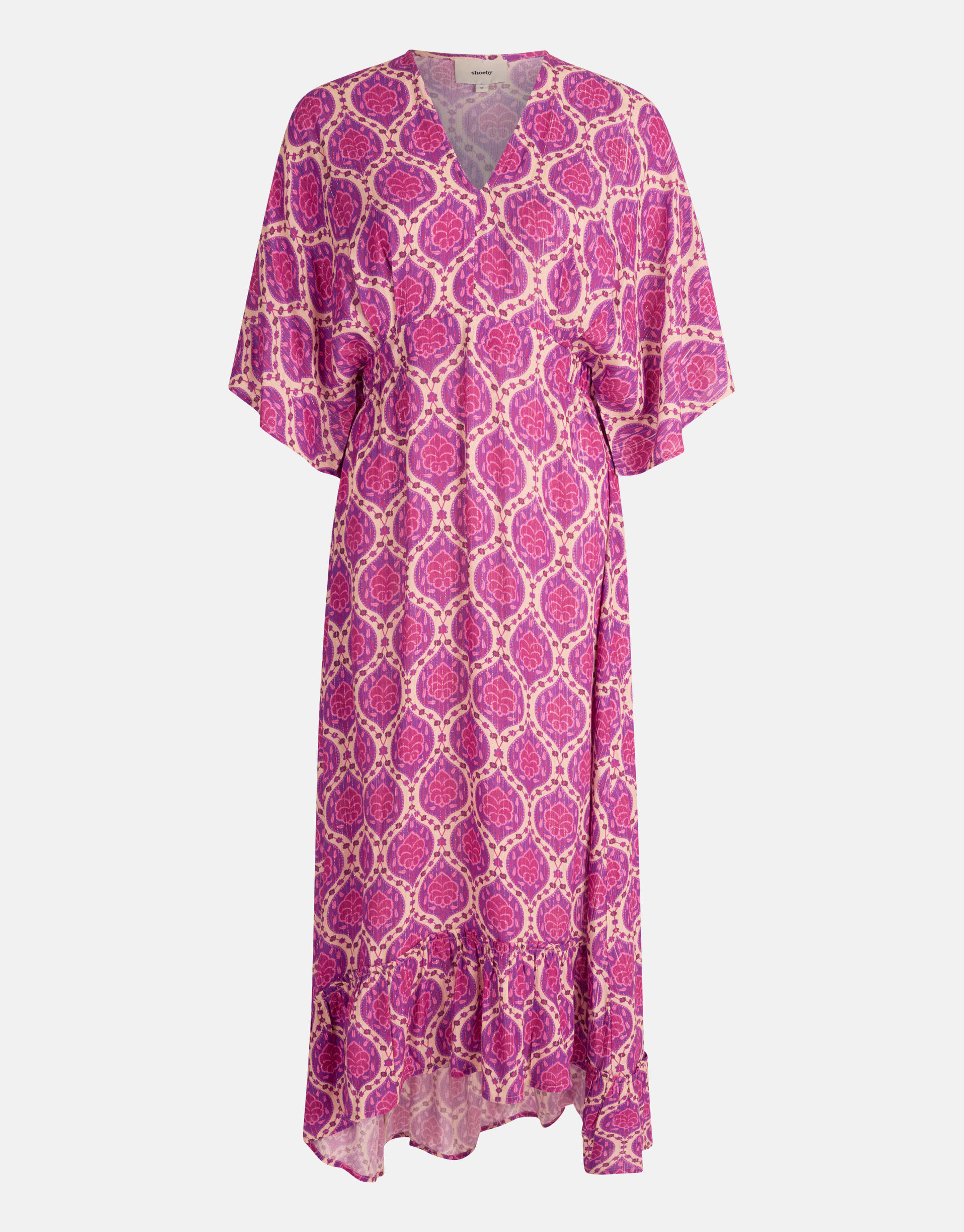 Grafik Lurex Maxikleid Lila SHOEBY WOMEN