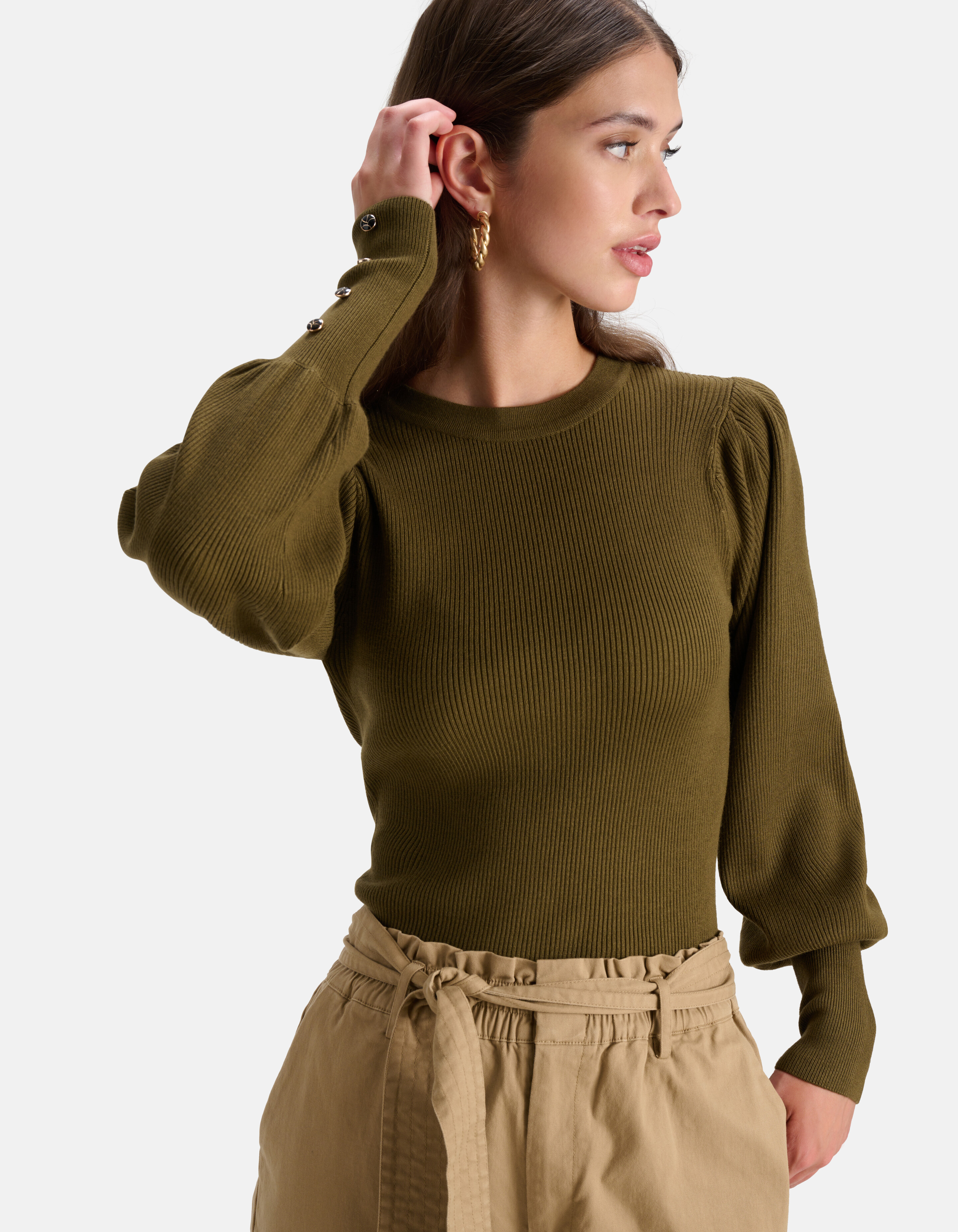 Rippenpullover Dunkelgrün SHOEBY WOMEN