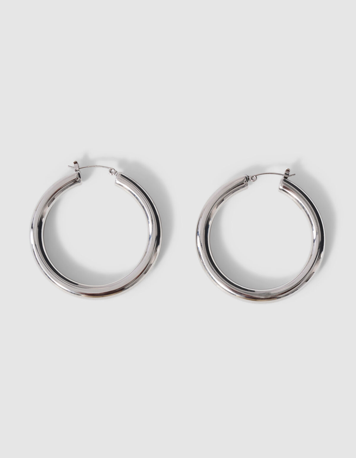Basic Creolen Ohrringe Silber SHOEBY ACCESSOIRES