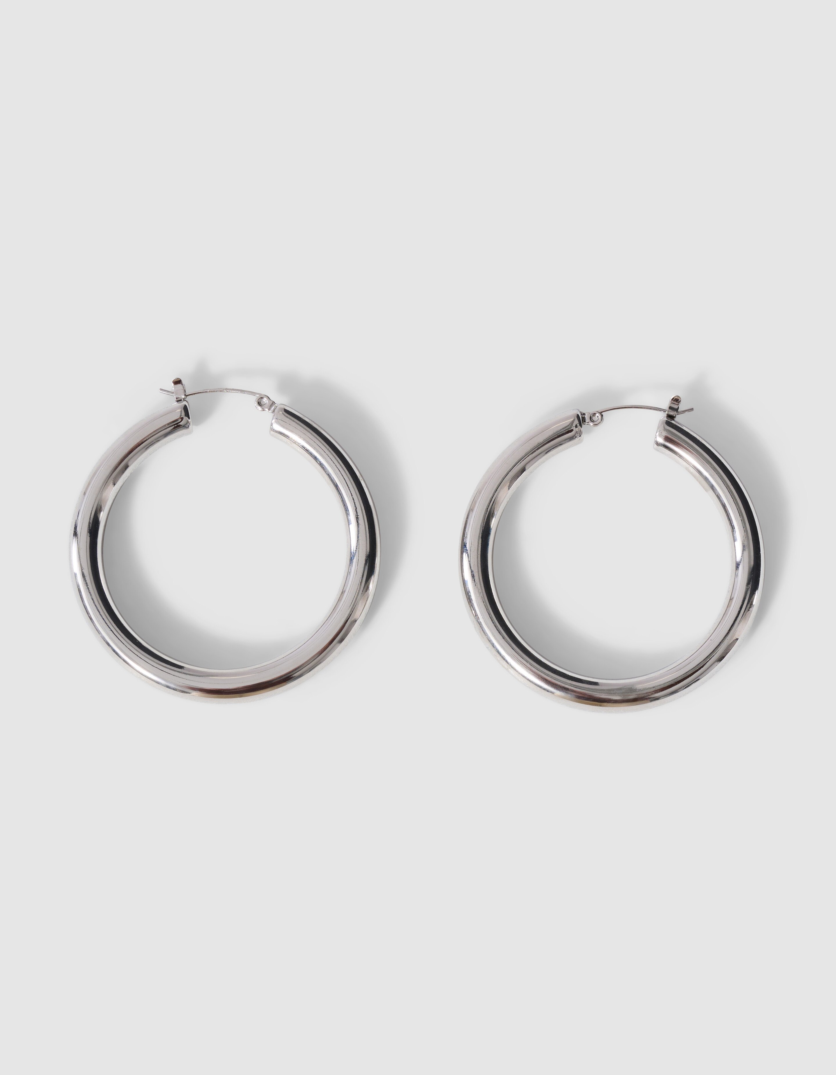 Basic Creolen Ohrringe Silber SHOEBY ACCESSOIRES