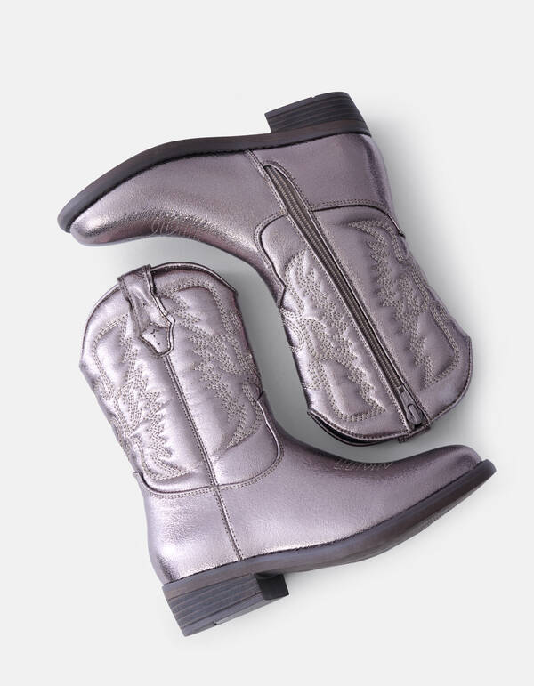 Cowboystiefel Silber SHOEBY SHOES