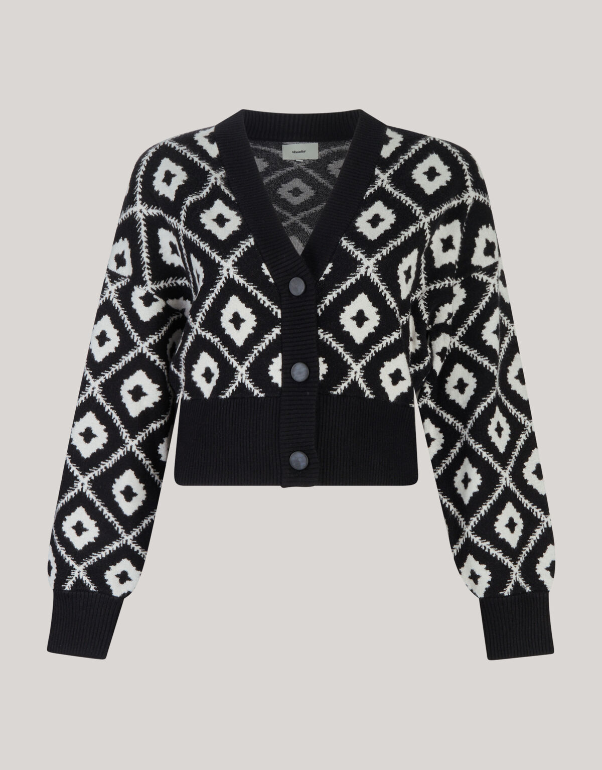 Grafische Strickjacke Schwarz von Mieke SHOEBY WOMEN