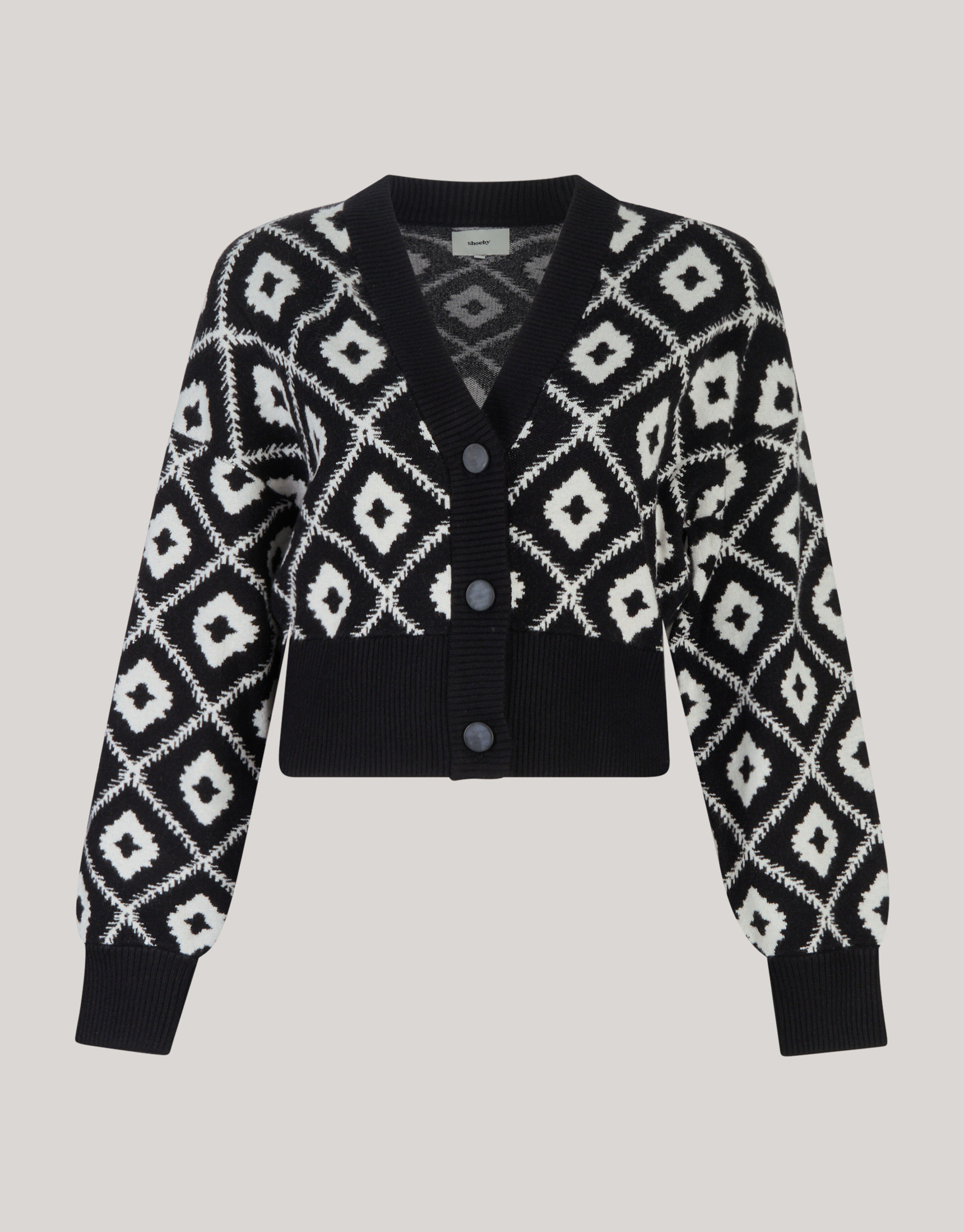 Grafische Strickjacke Schwarz von Mieke SHOEBY WOMEN