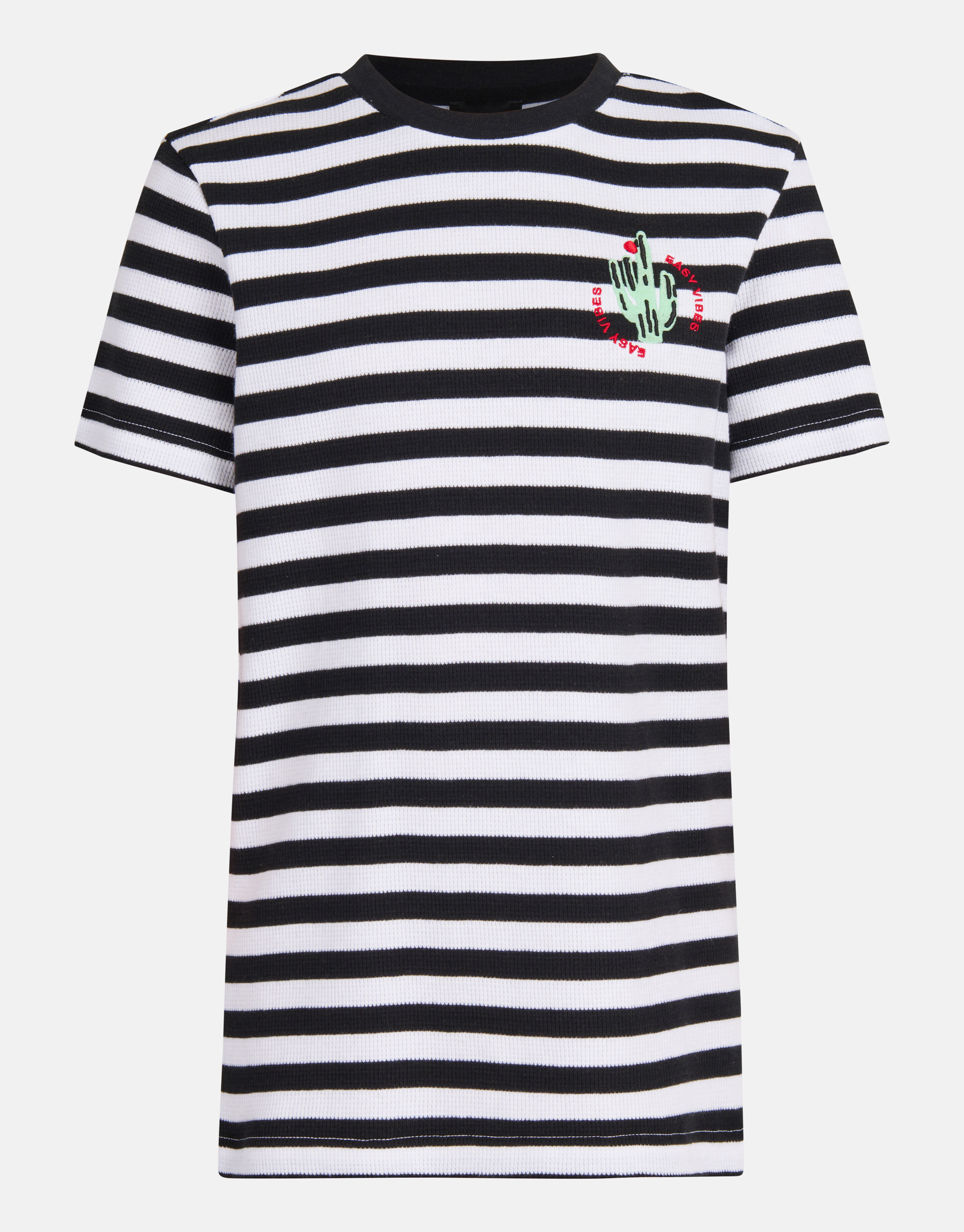 Textur-T-Shirt Schwarz/Weiß SHOEBY BOYS