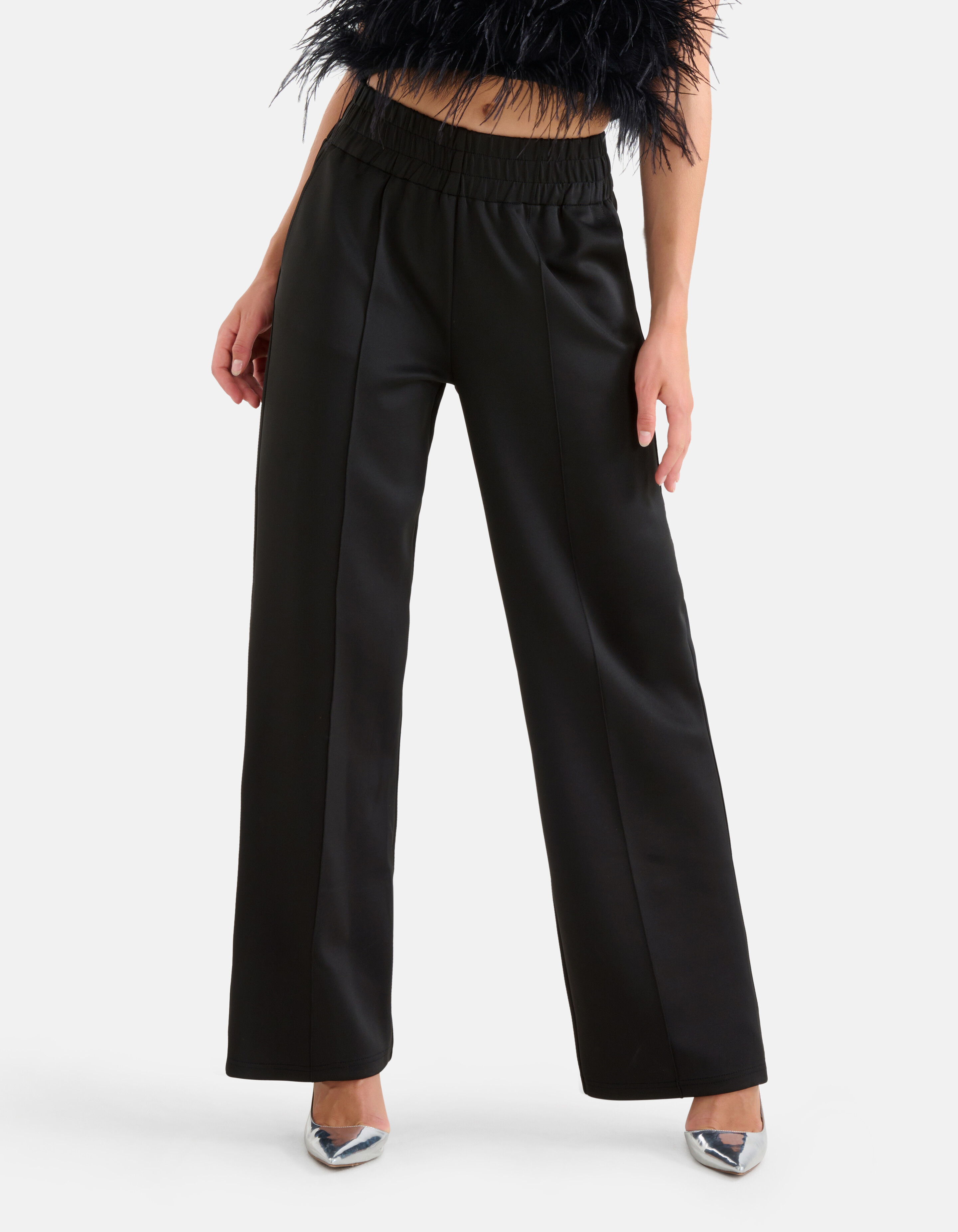 Hose mit weitem Bein Schwarz von Monica SHOEBY WOMEN