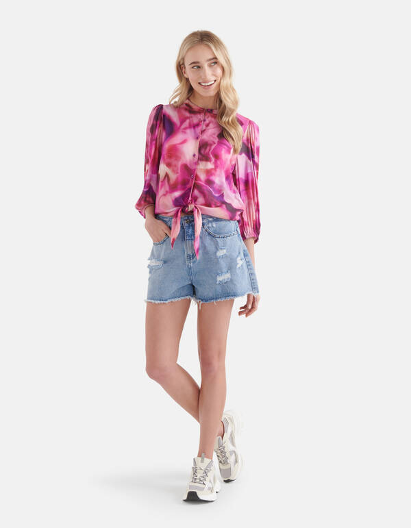 Destroyed Denim Short Blau SHOEBY WOMEN