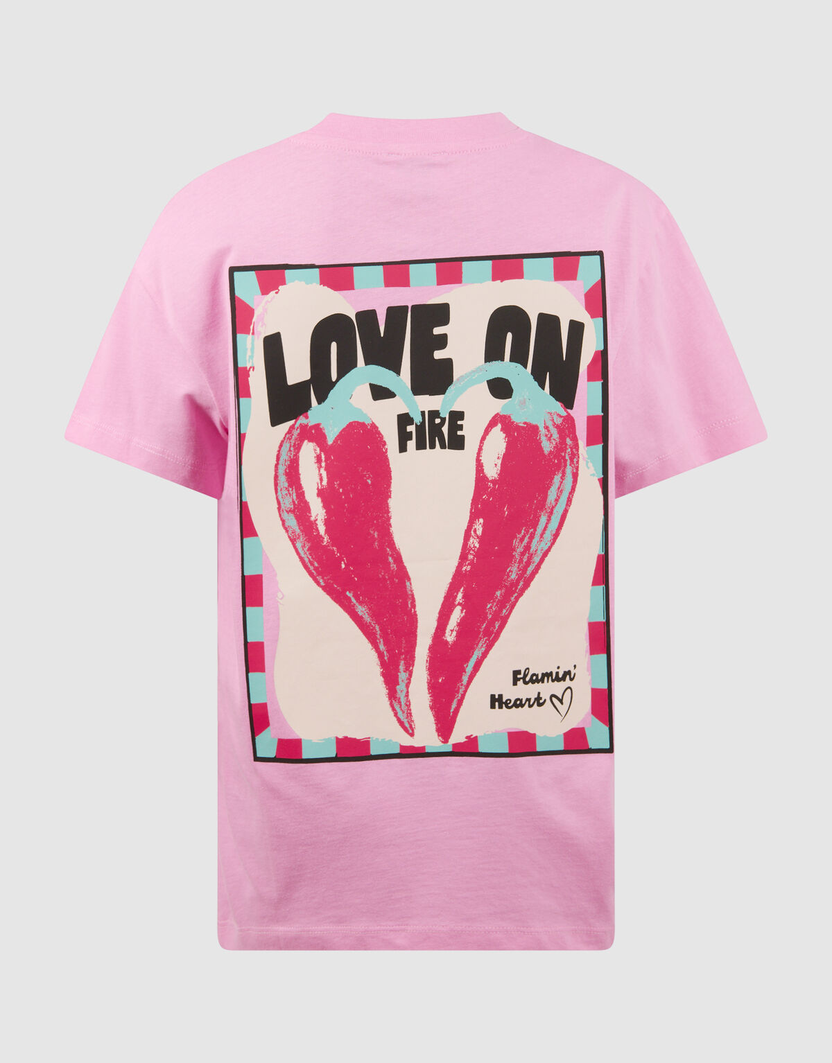 Flamin Heart Artwork T-Shirt Rosa SHOEBY GIRLS