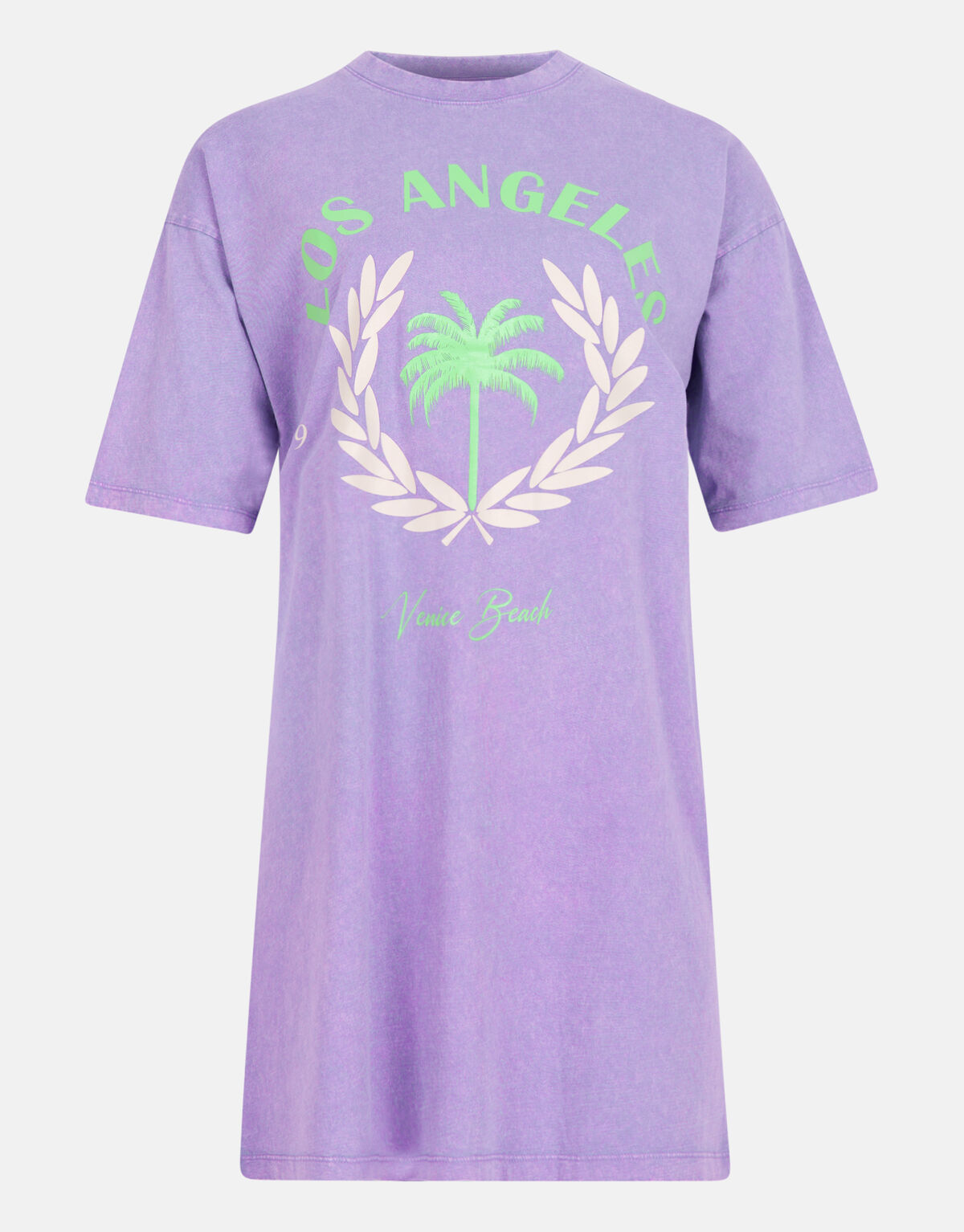 Gewaschenes T-Shirt Kleid Hellviolett SHOEBY WOMEN