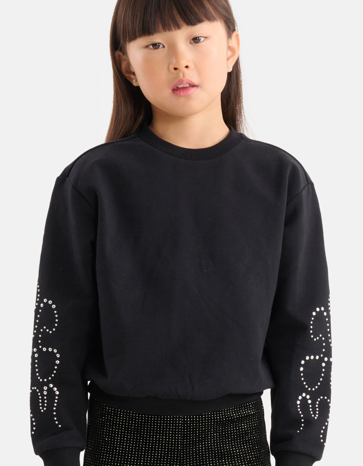 Nieten Pullover Schwarz SHOEBY GIRLS