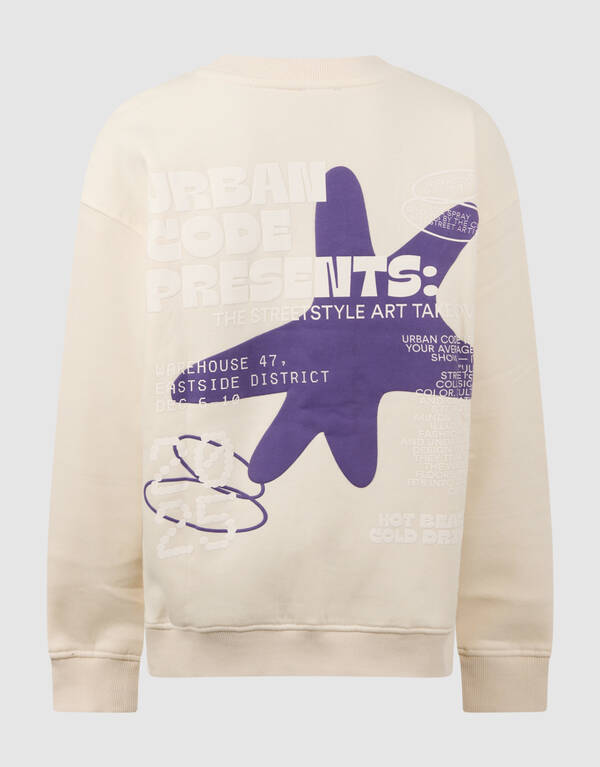 Urban Artwork Pullover Beige SHOEBY BOYS