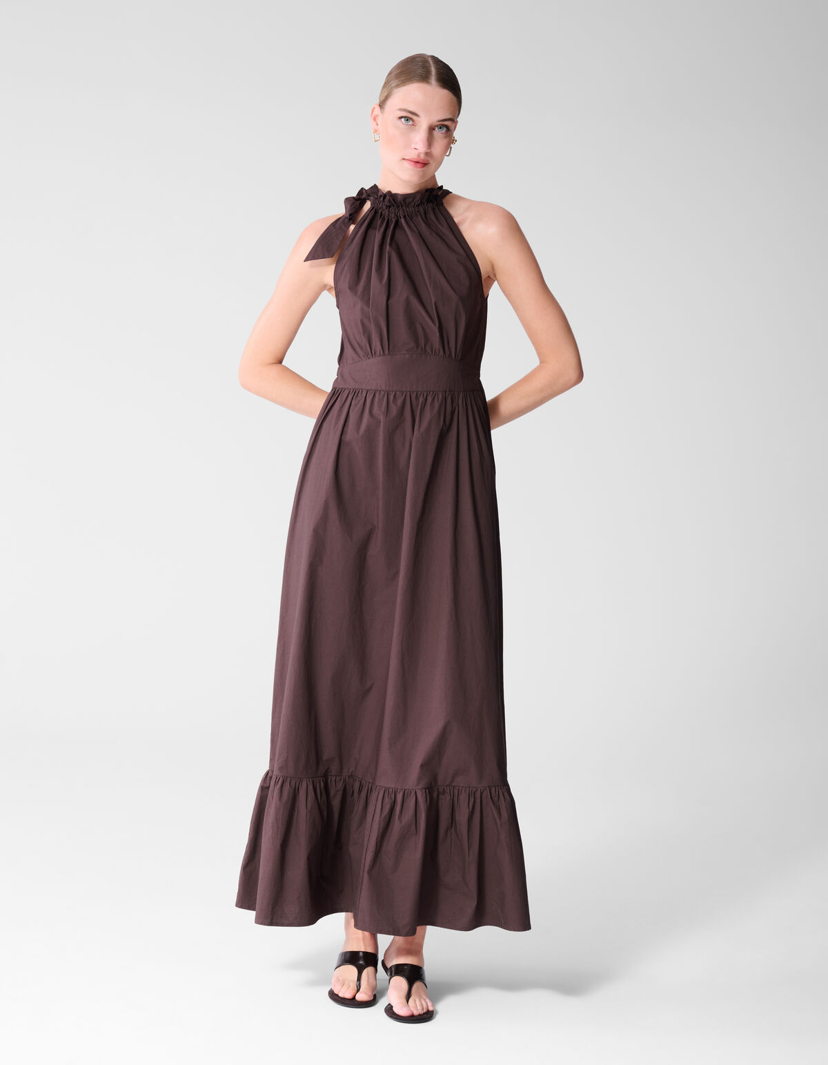 Tr&auml;ger Maxi Kleid Braun SHOEBY WOMEN