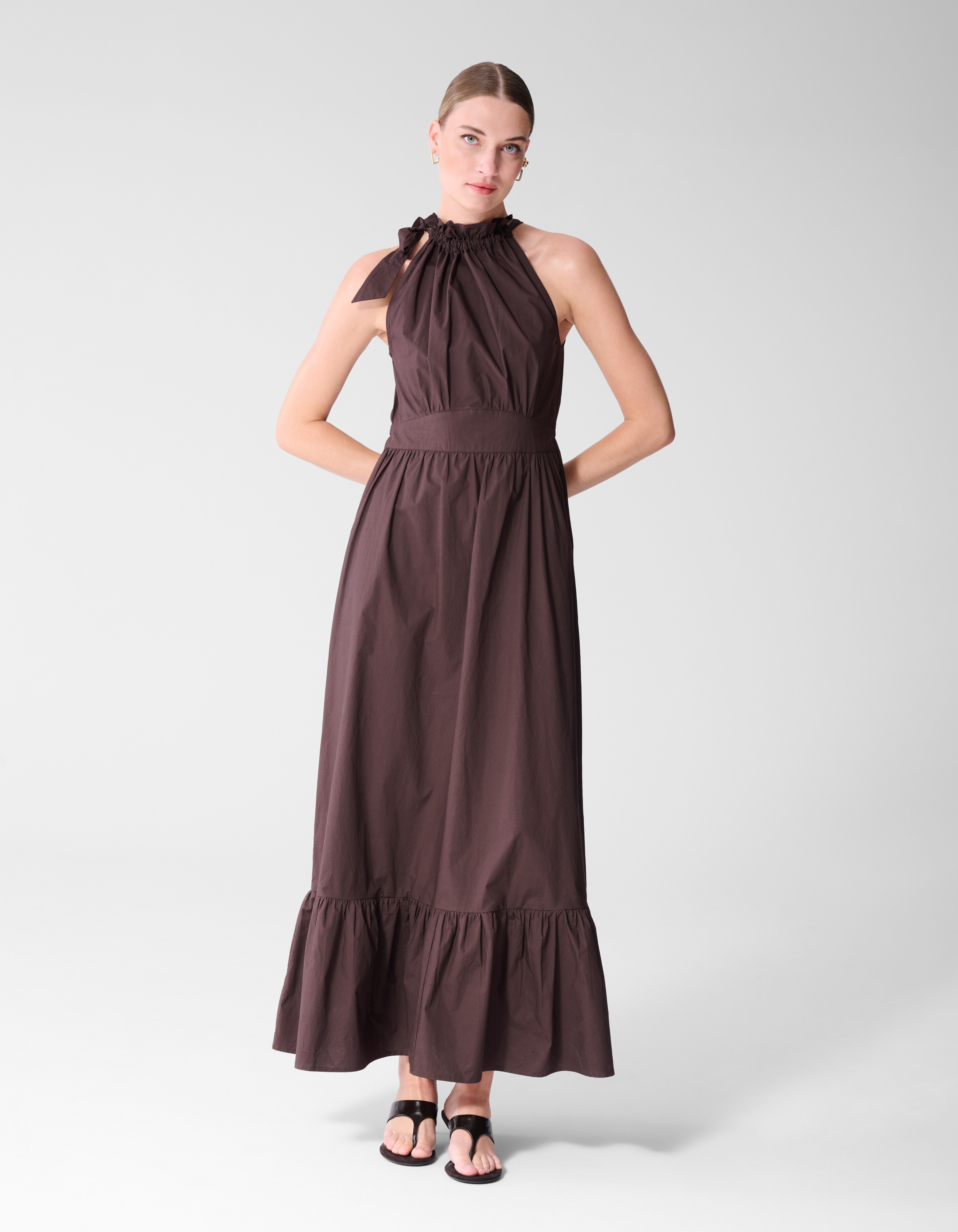 Tr&auml;ger Maxi Kleid Braun SHOEBY WOMEN