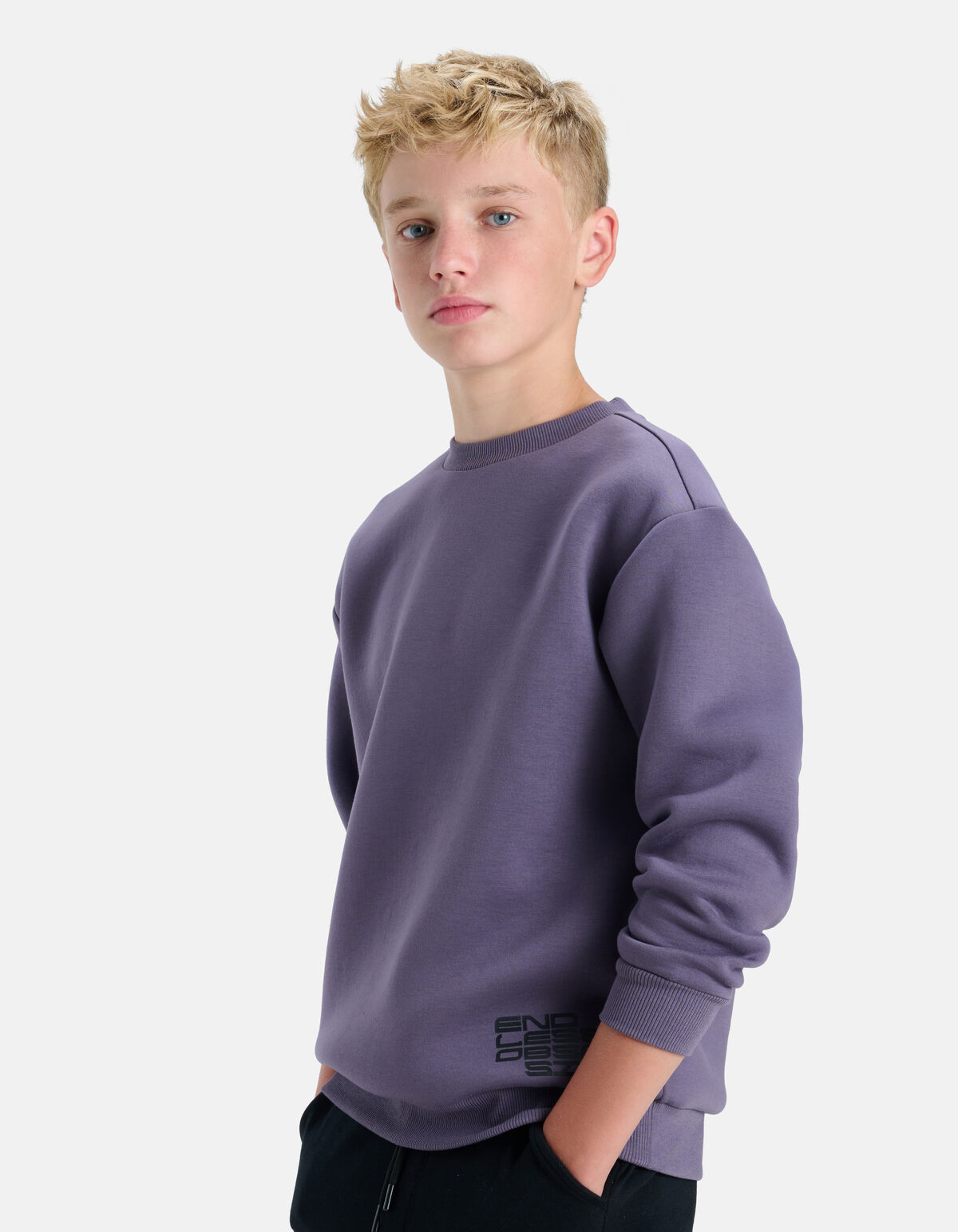 Sweatshirt mit Textdruck Dunkelviolett SHOEBY BOYS