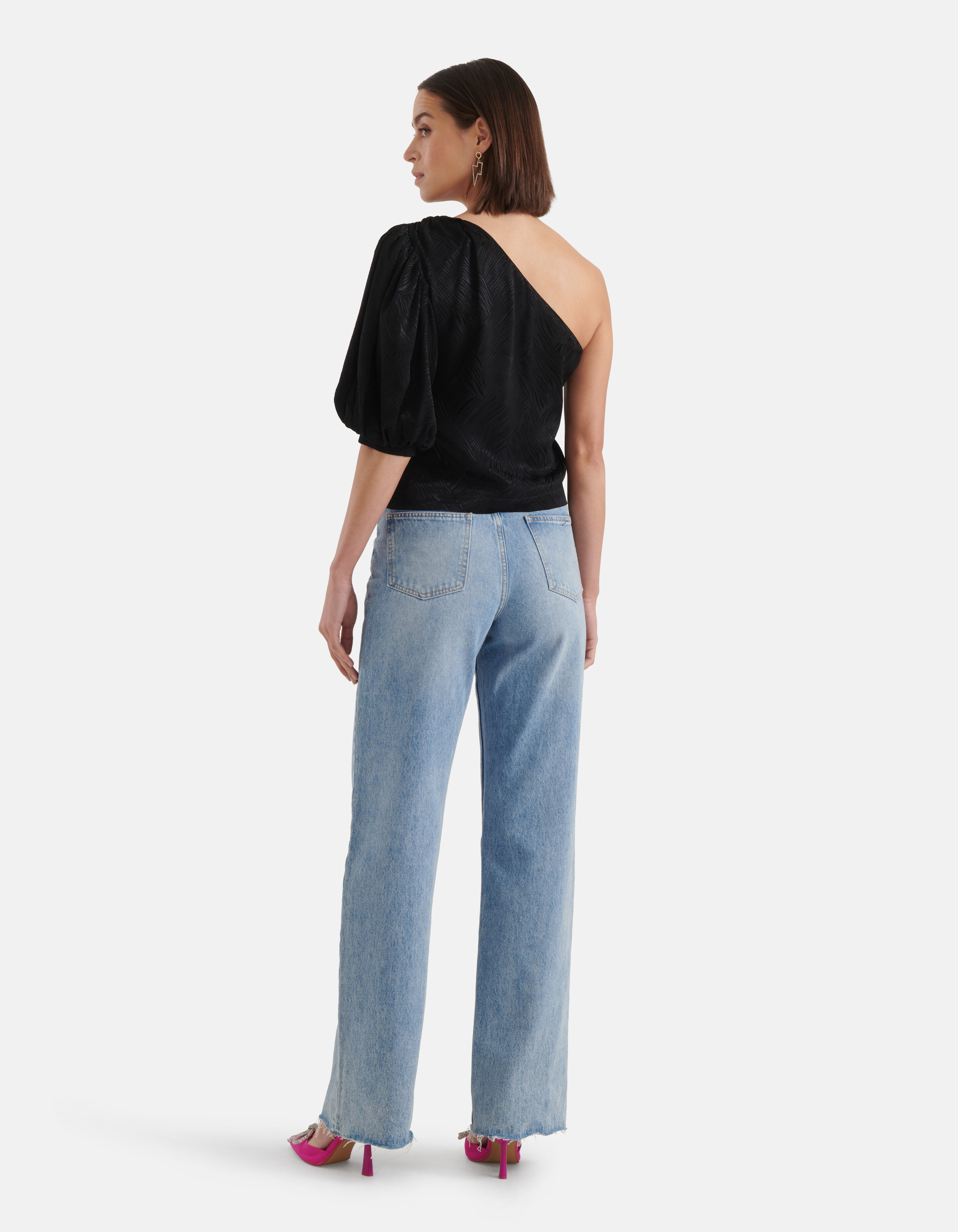 One Shoulder Top Schwarz SHOEBY WOMEN