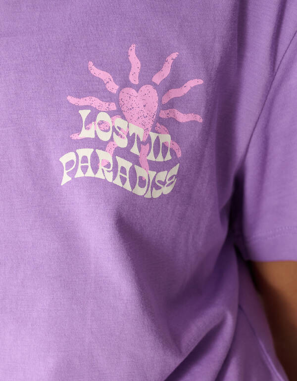 Tropical Bliss Artwork T-Shirt Lila SHOEBY GIRLS