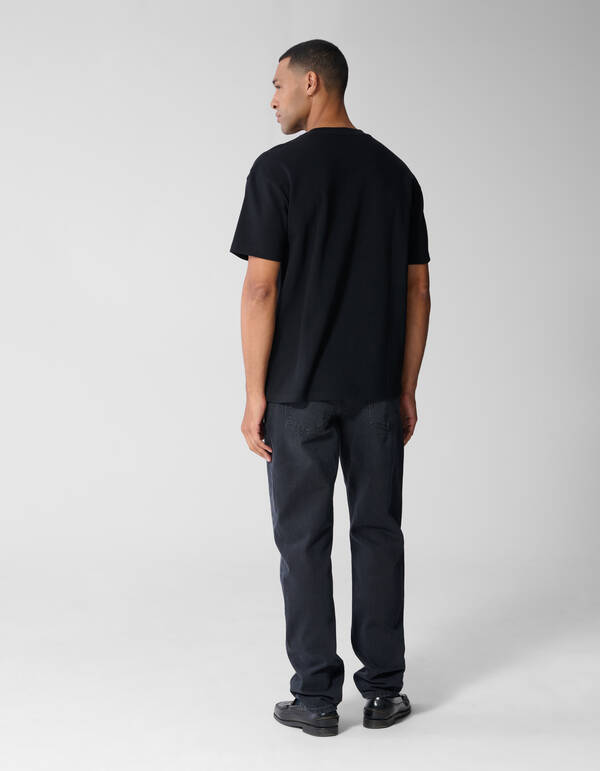 Basic Label T-Shirt Schwarz SHOEBY MEN