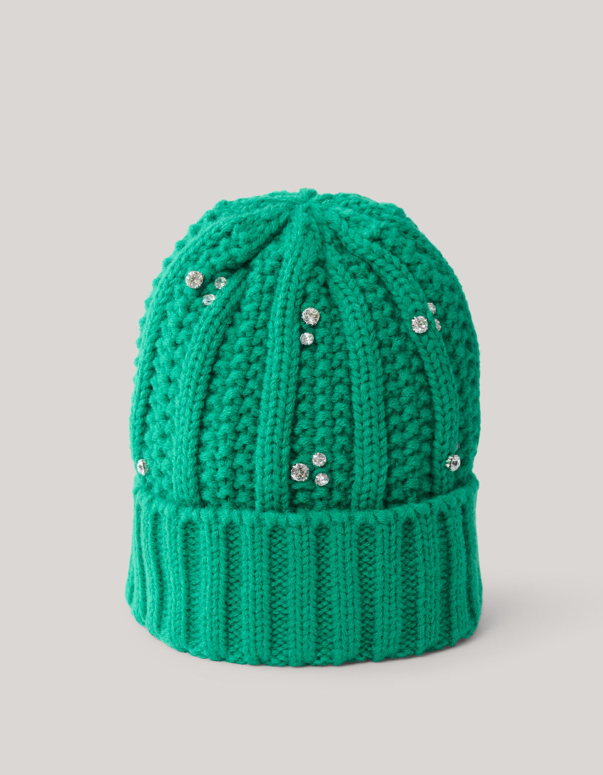 Strass Beanie Grün SHOEBY ACCESSOIRES
