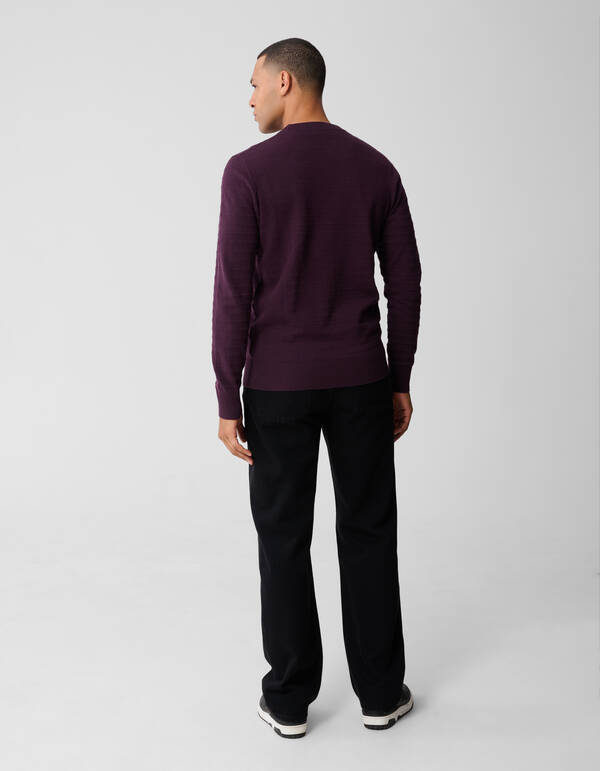 Strukturpullover Dunkelrot SHOEBY MEN