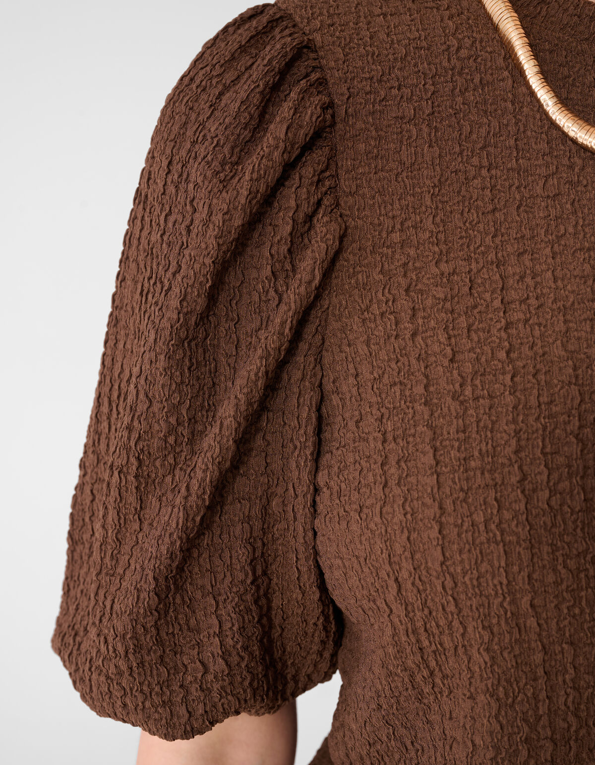 Knitter-Top Ballon Braun SHOEBY WOMEN