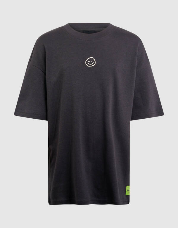 Smiley Artwork T-Shirt Dunkelgrau SHOEBY BOYS