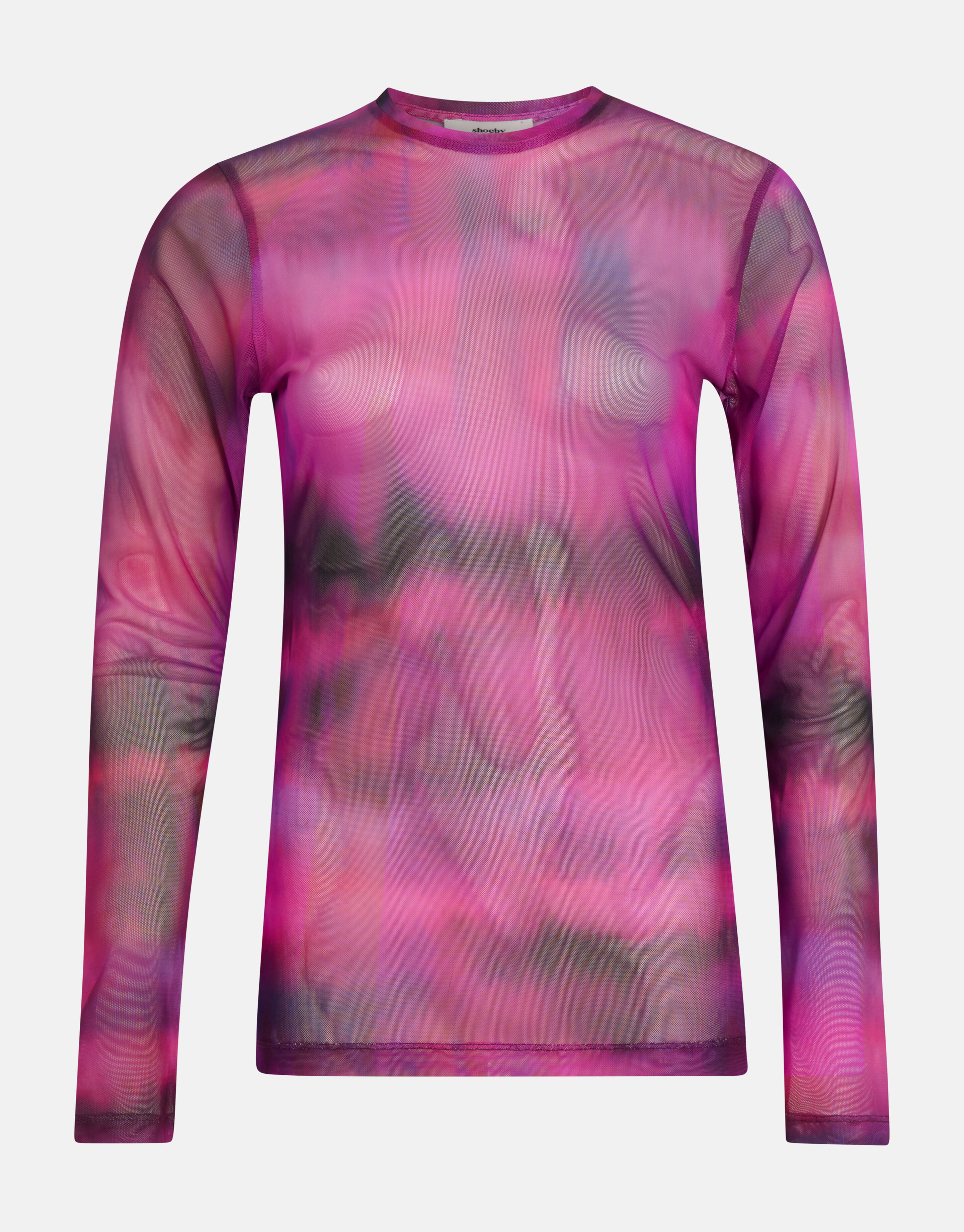 Blurry Stripe Mesh Top Pink SHOEBY WOMEN