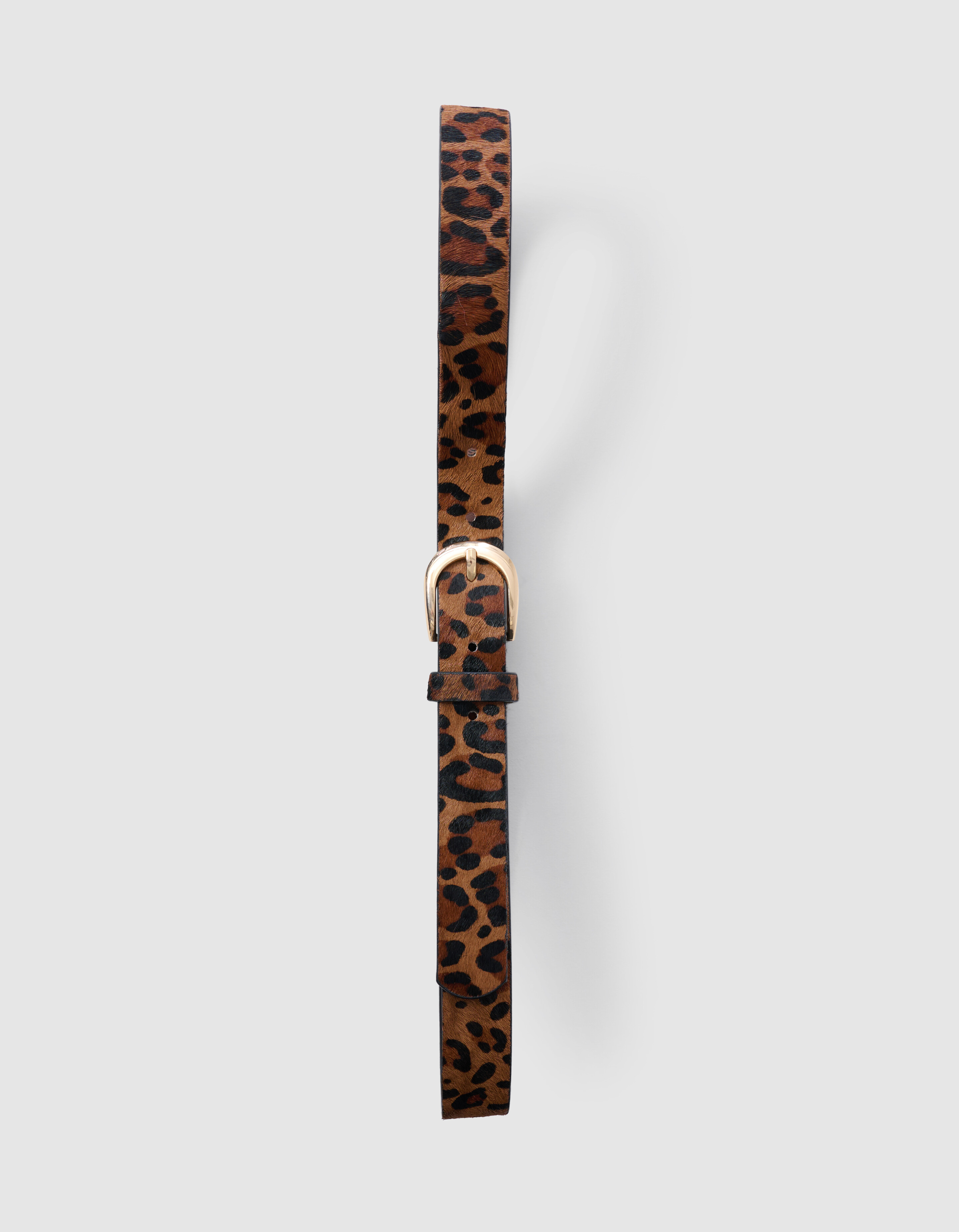 Haariger Leopard Riem Braun SHOEBY ACCESSOIRES