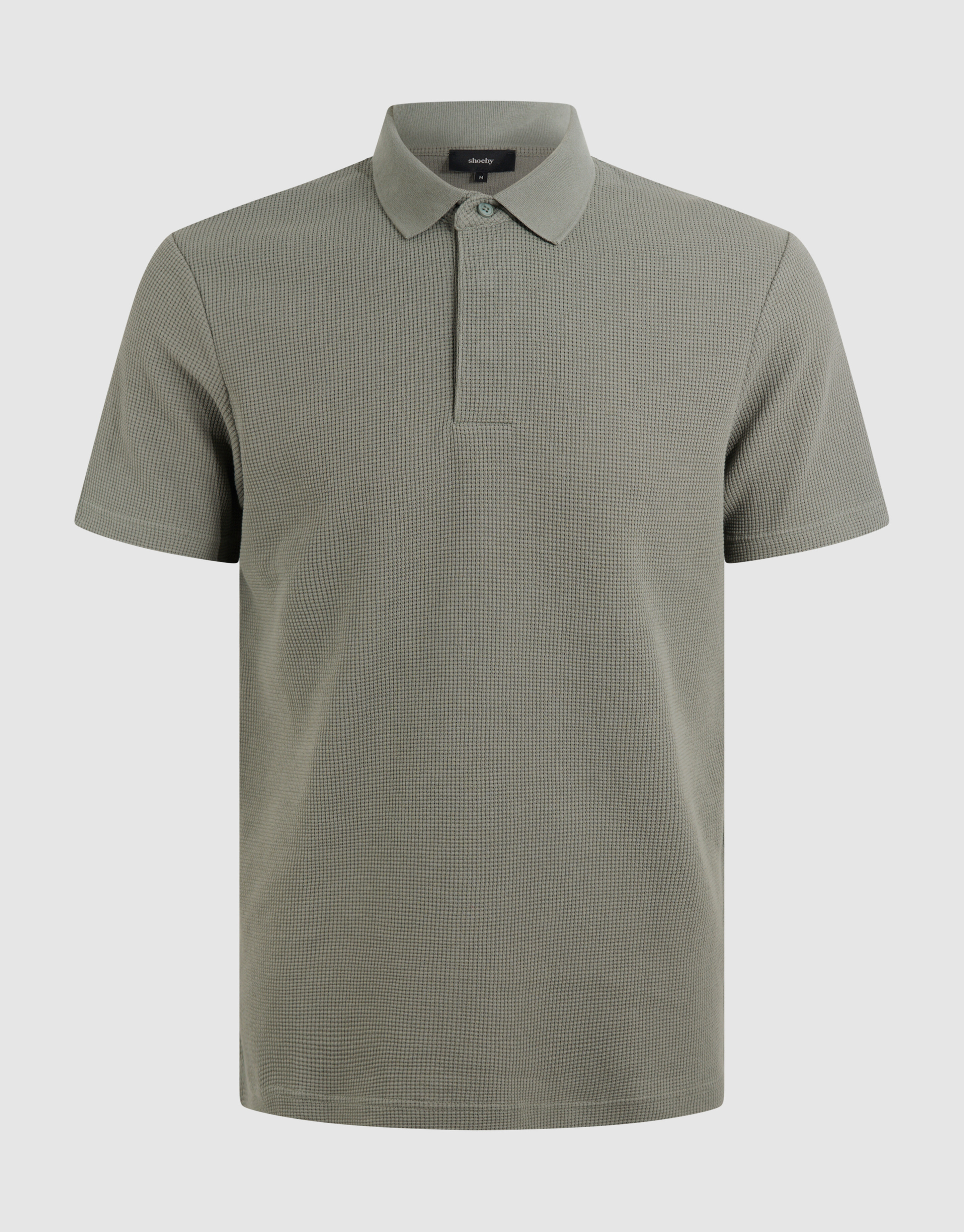 Struktur Jersey Polo Dunkelgrün SHOEBY MEN