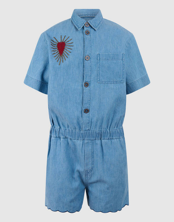 Heart Denim Jumpshort Hellblau SHOEBY GIRLS