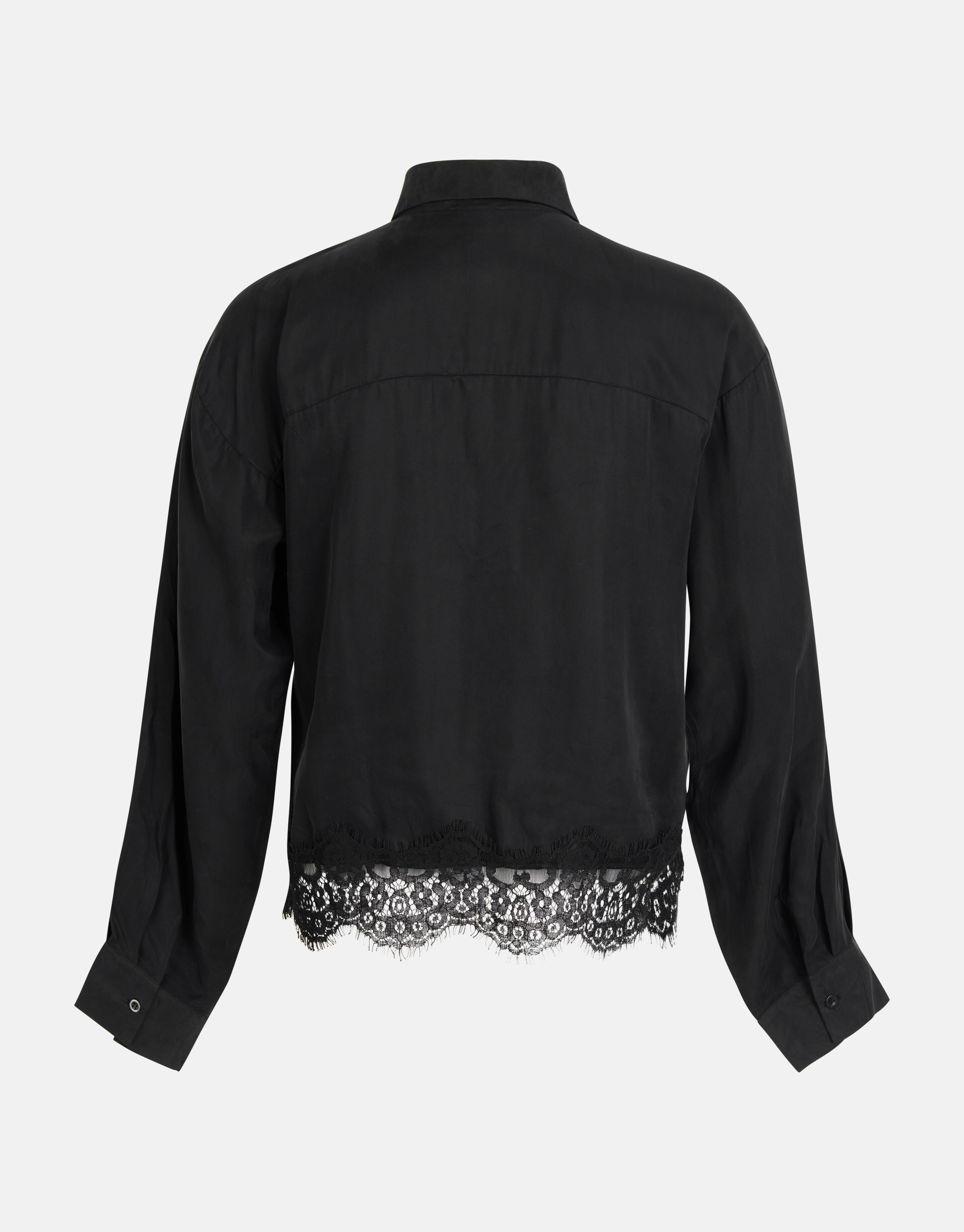 Cupro Cropped Bluse Schwarz SHOEBY WOMEN