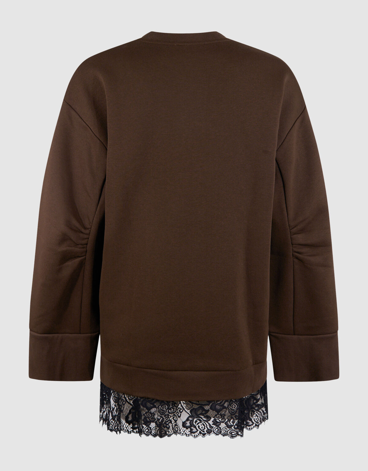 Kanten Oversized Sweater Dunkelbraun SHOEBY WOMEN