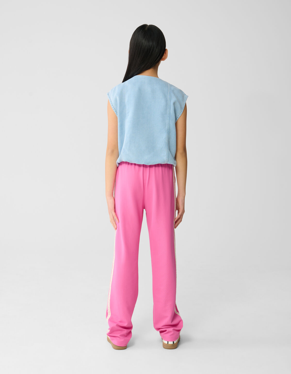 Puffy Denim Weste Hellblau SHOEBY GIRLS