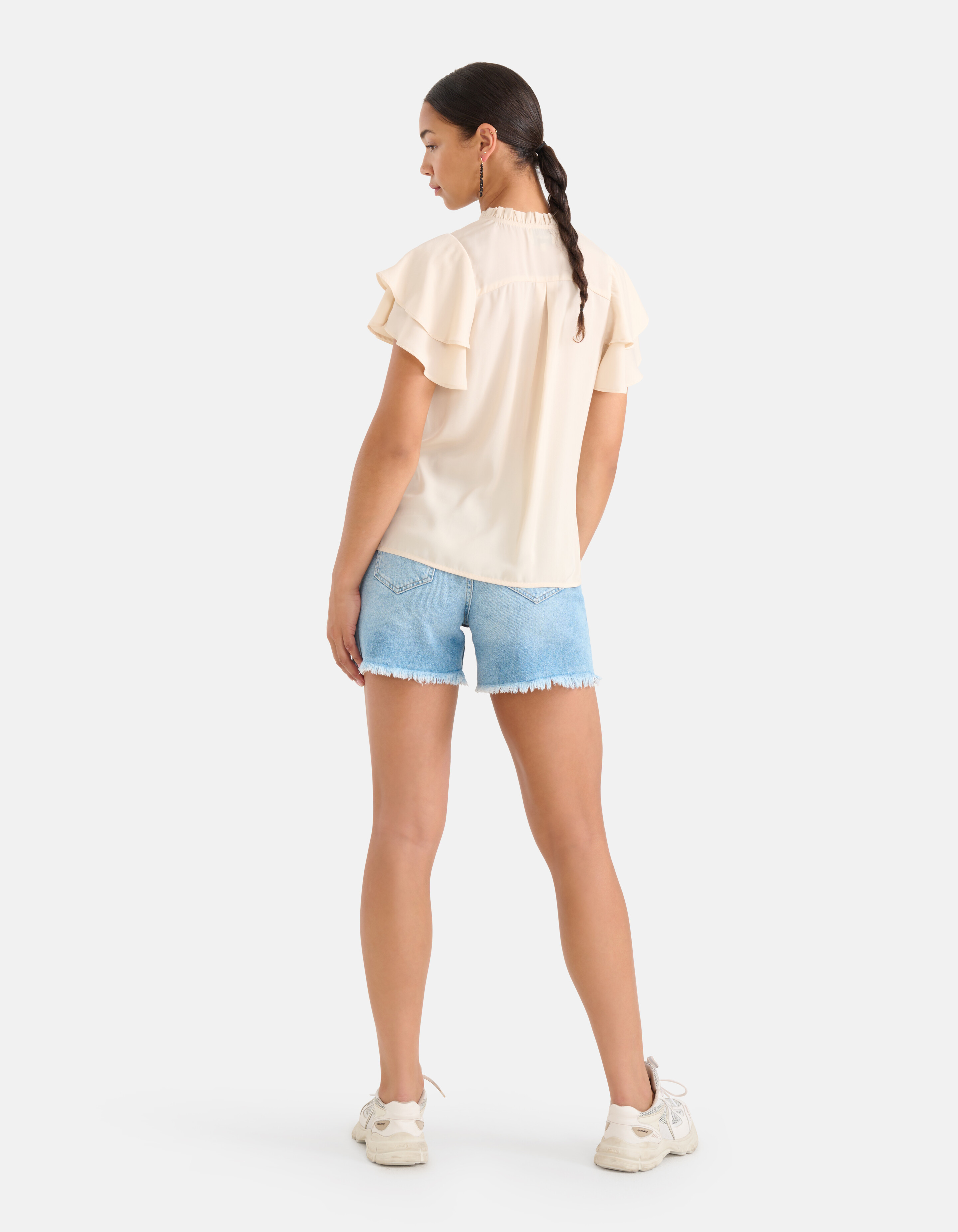 Tape Detail Top Off White SHOEBY WOMEN